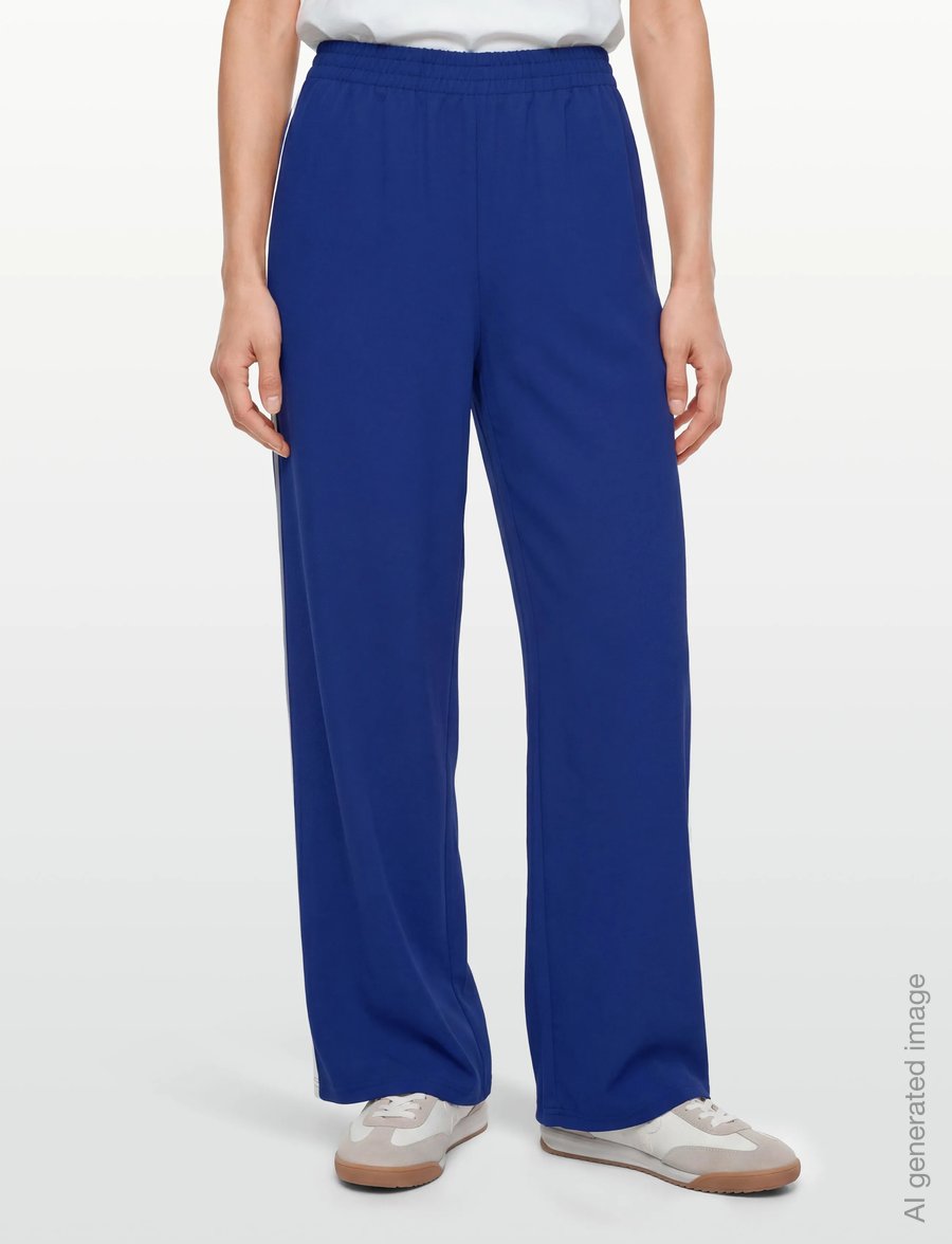 Gina Tricot - Sporty wide trousers - moetrendid - mazarine blue - 5