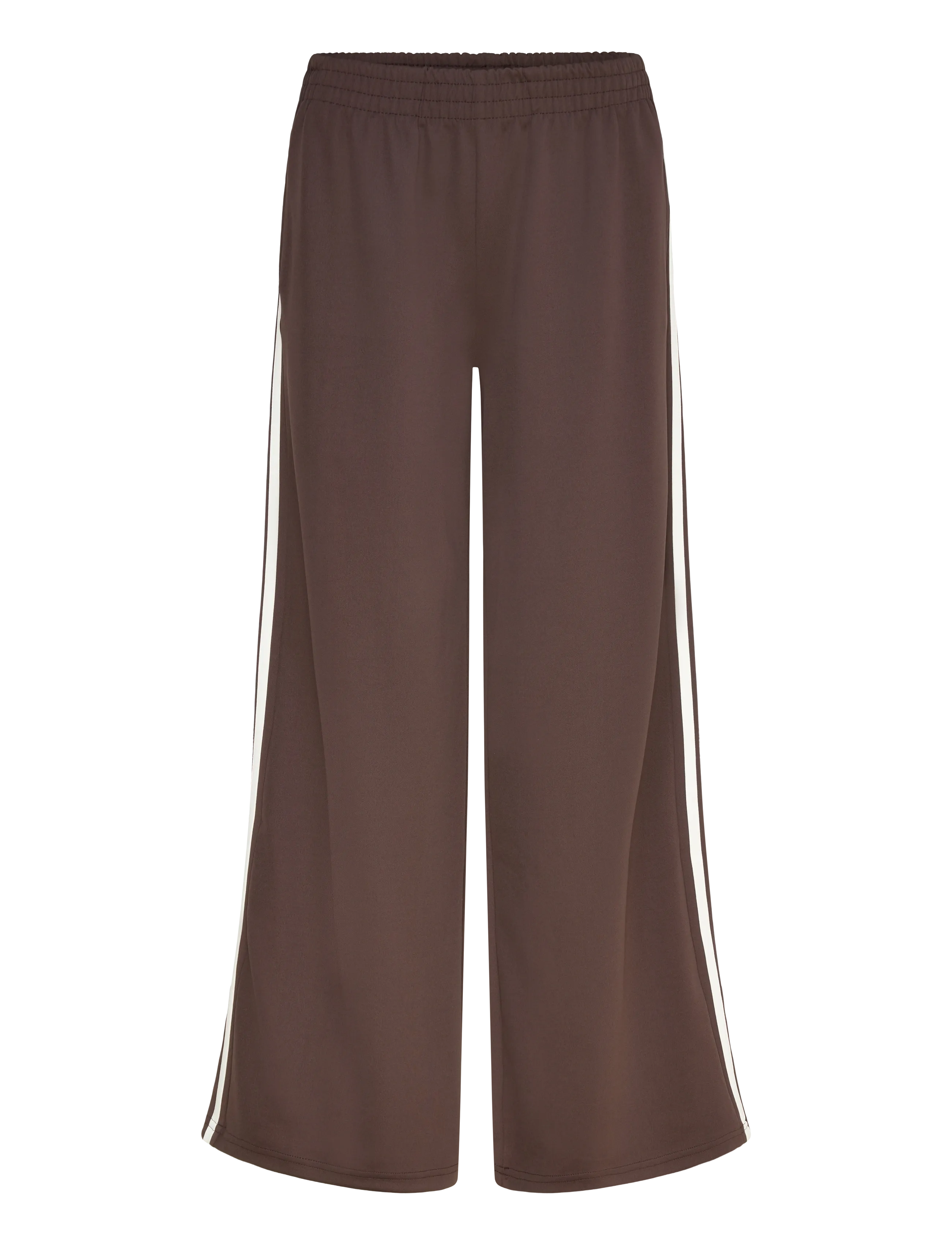 Gina Tricot Sporty wide trousers - Träningsbyxor - MOLE (7382) / brown