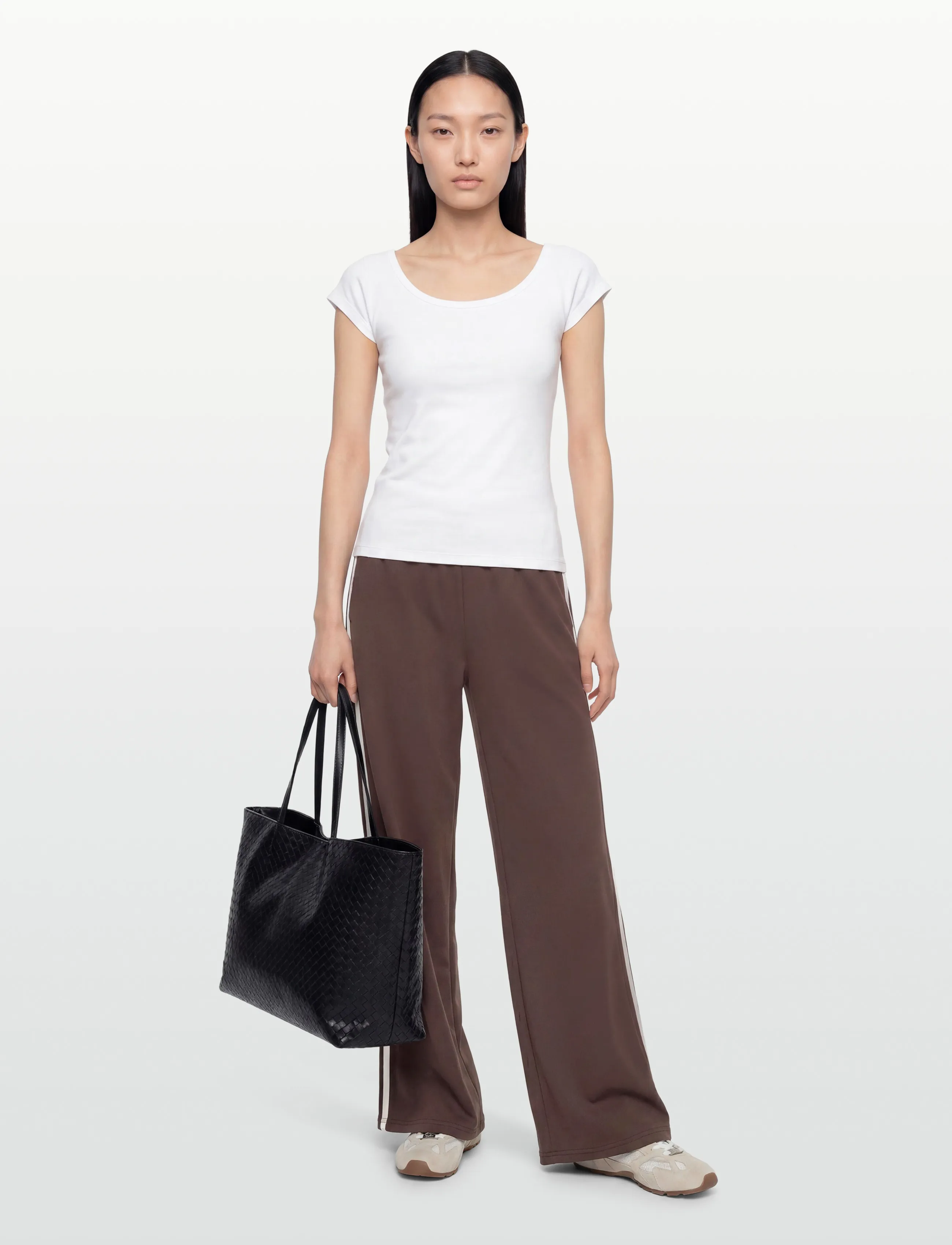 Gina Tricot - Sporty wide trousers - mode trends - mole (7382) - 0