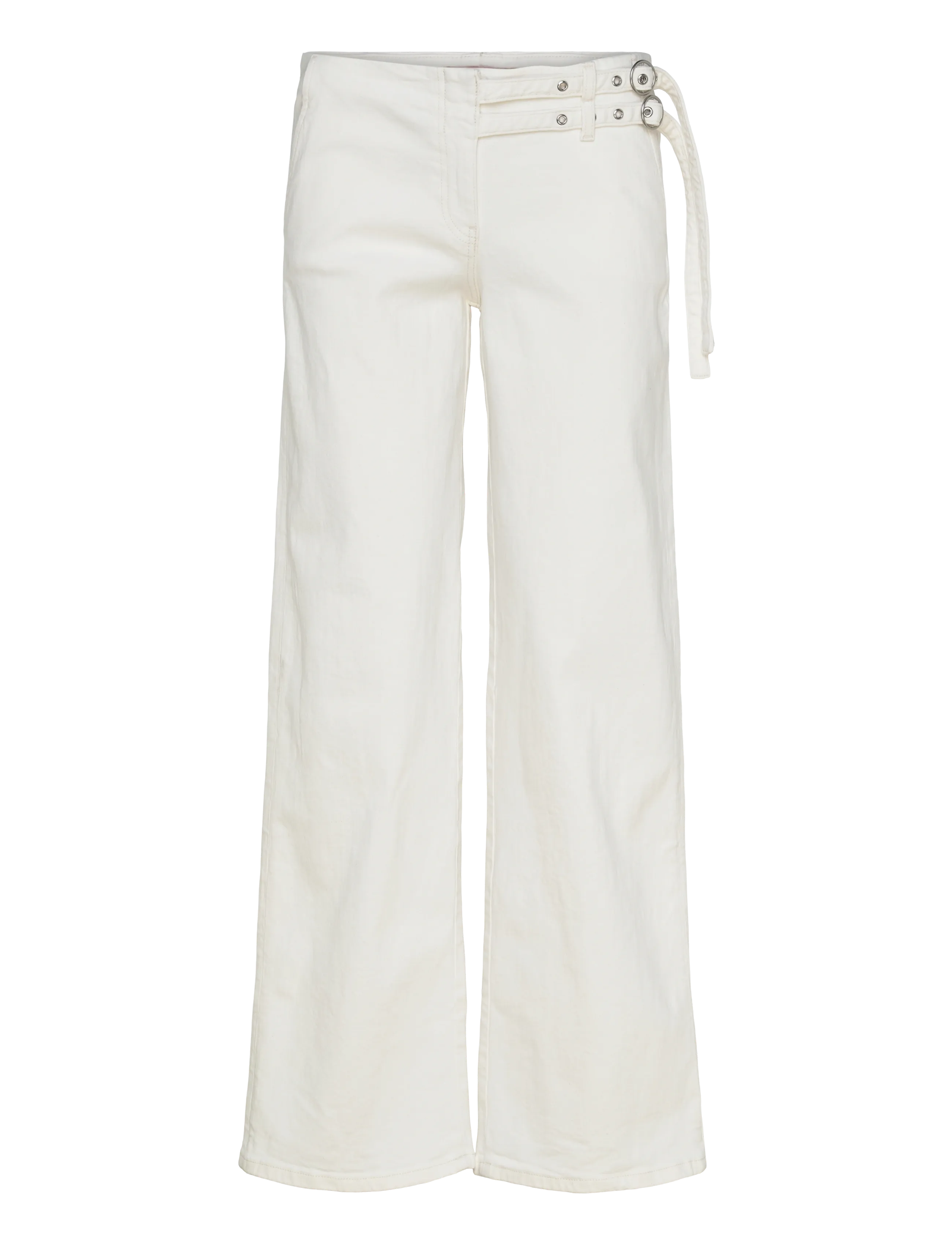 Gina Tricot Booty belted jeans - Inspiration - OFFWHITE / white
