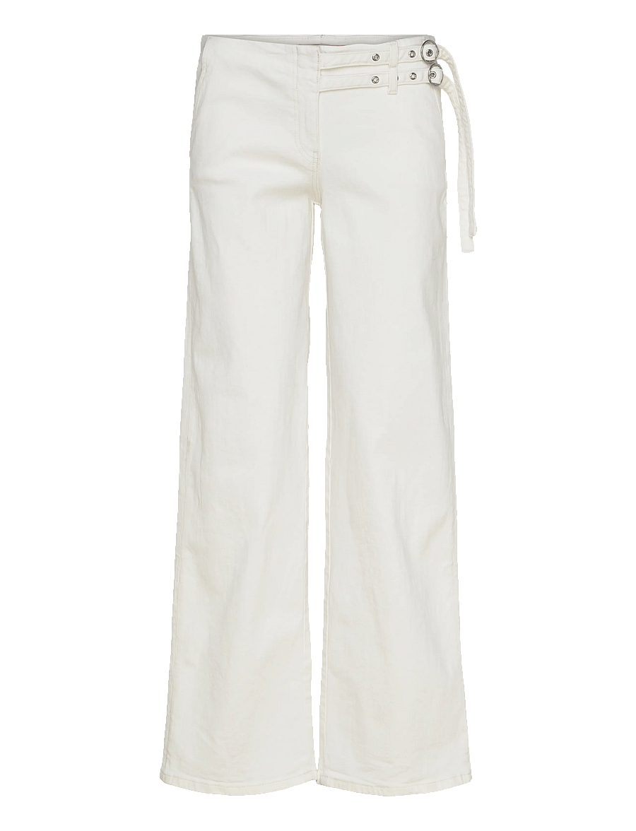 Gina Tricot - Booty belted jeans - vida jeans - offwhite - 1