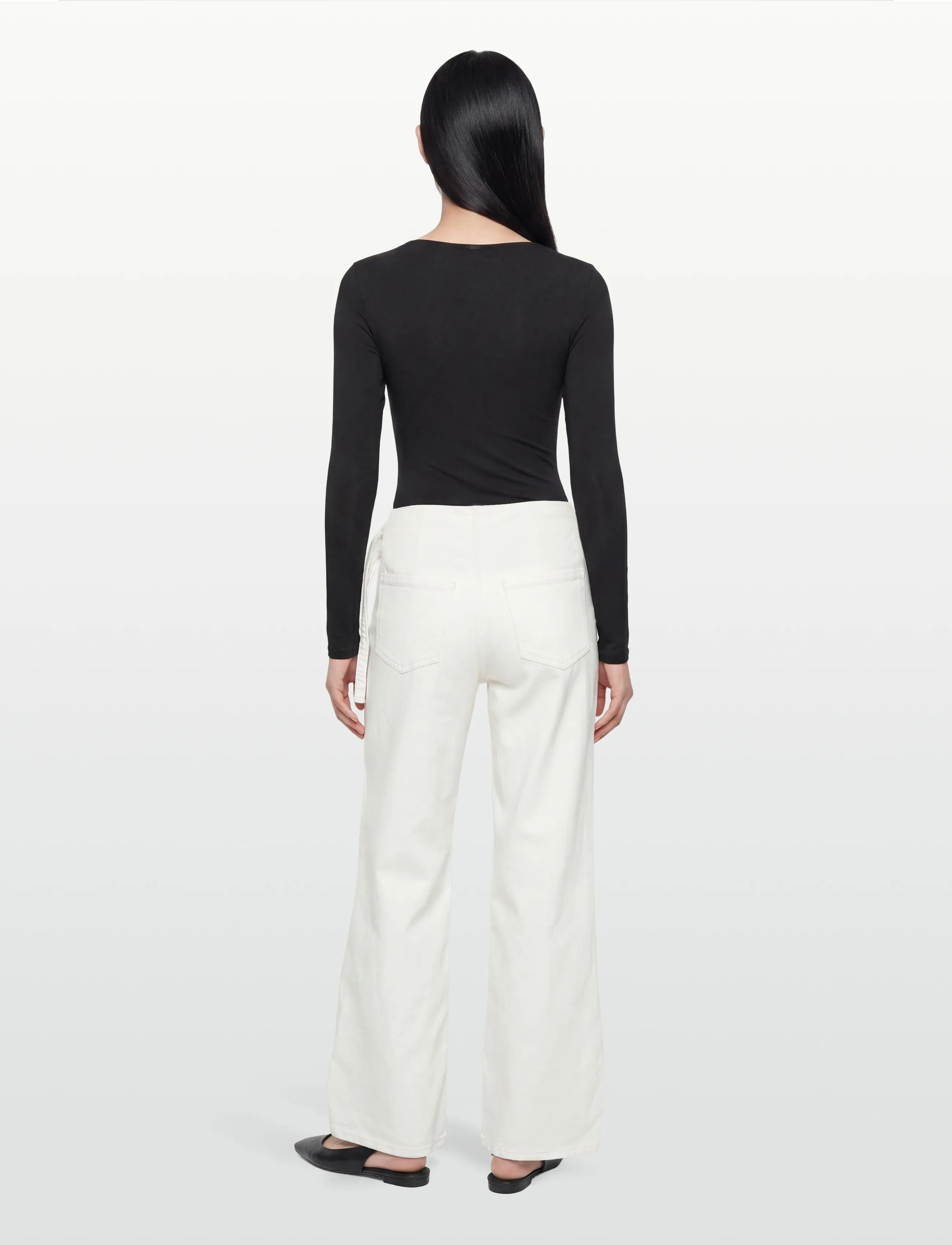 Gina Tricot - Booty belted jeans - vida jeans - offwhite - 4
