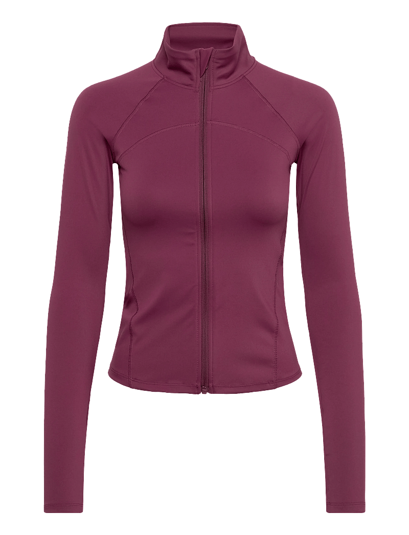 Gina Tricot - Zip yoga jacket - oberteile - wine - 0