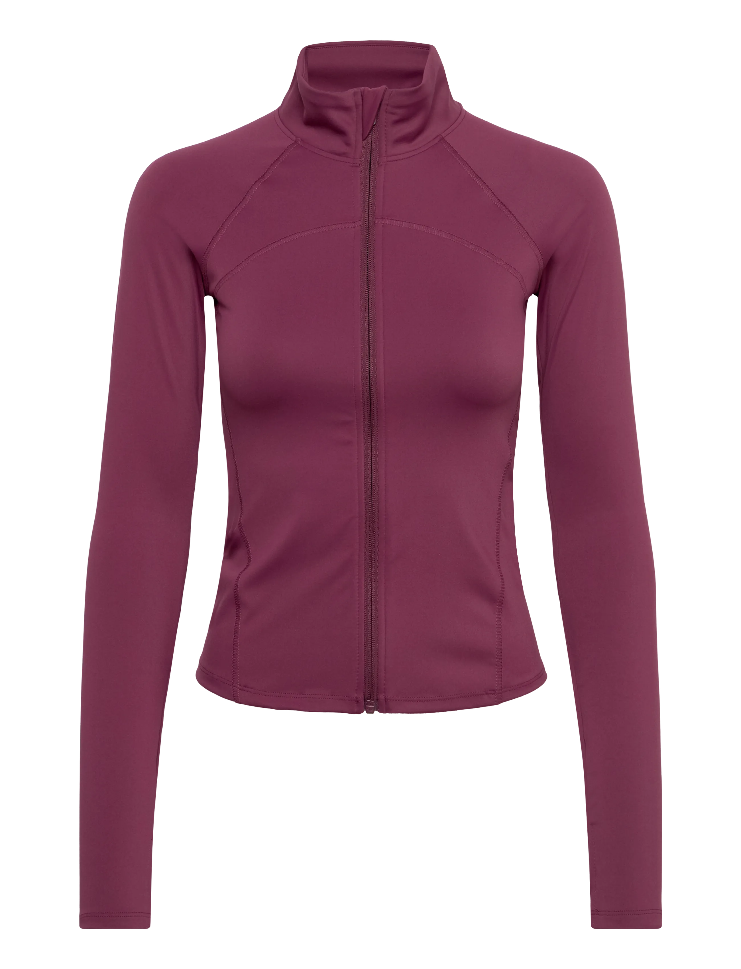 Gina Tricot Zip yoga jacket - Fleece og mellemlag - WINE / burgundy