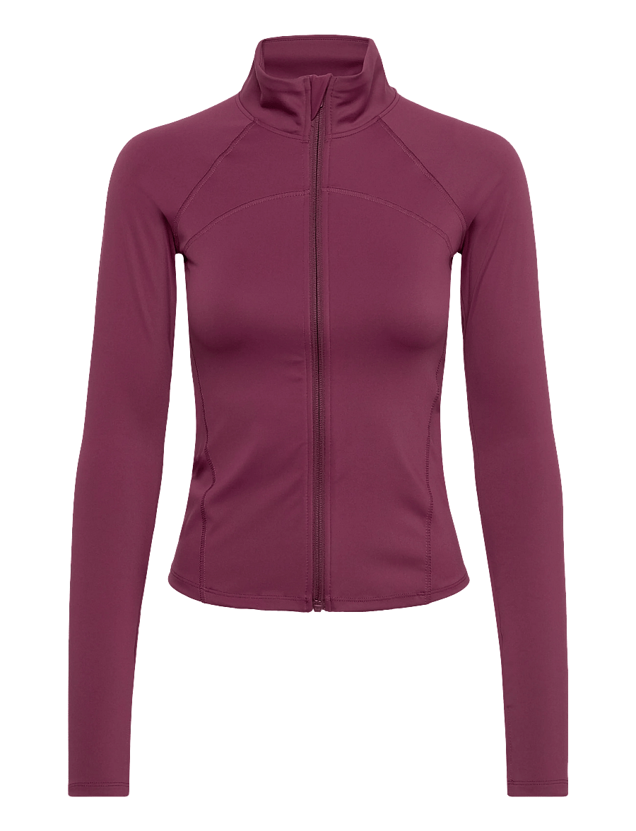Gina Tricot - Zip yoga jacket - oberteile - wine - 0
