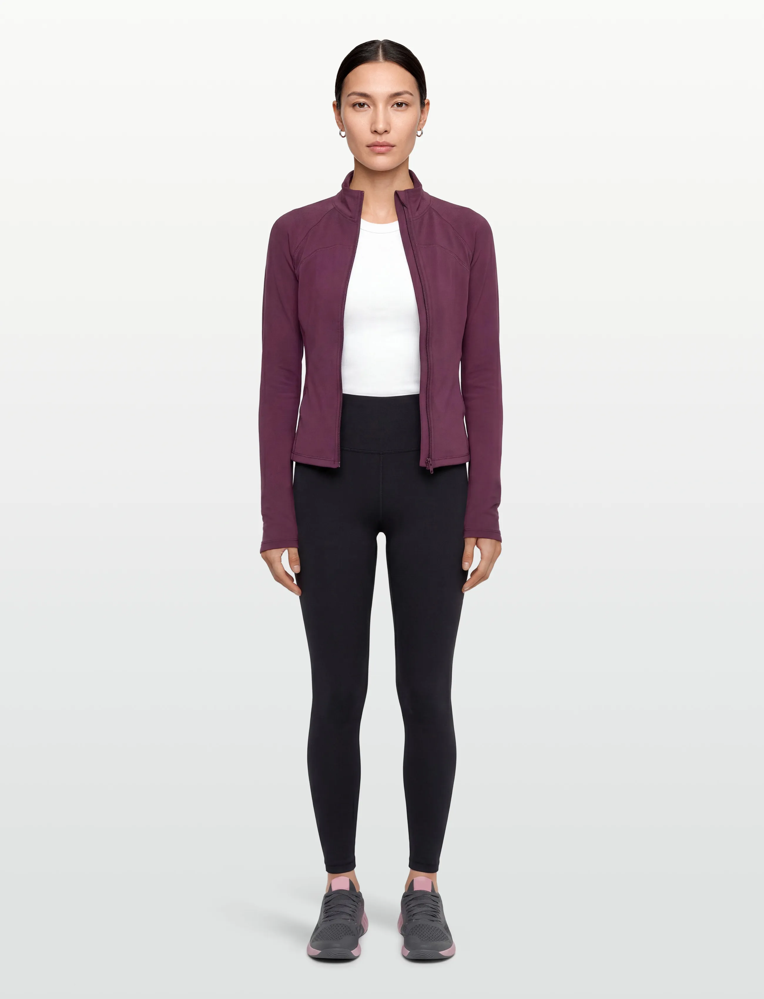 Gina Tricot Zip Yoga Jacket, L, Burgundy, Sport Jackets > Sport Training Jackets, Dame