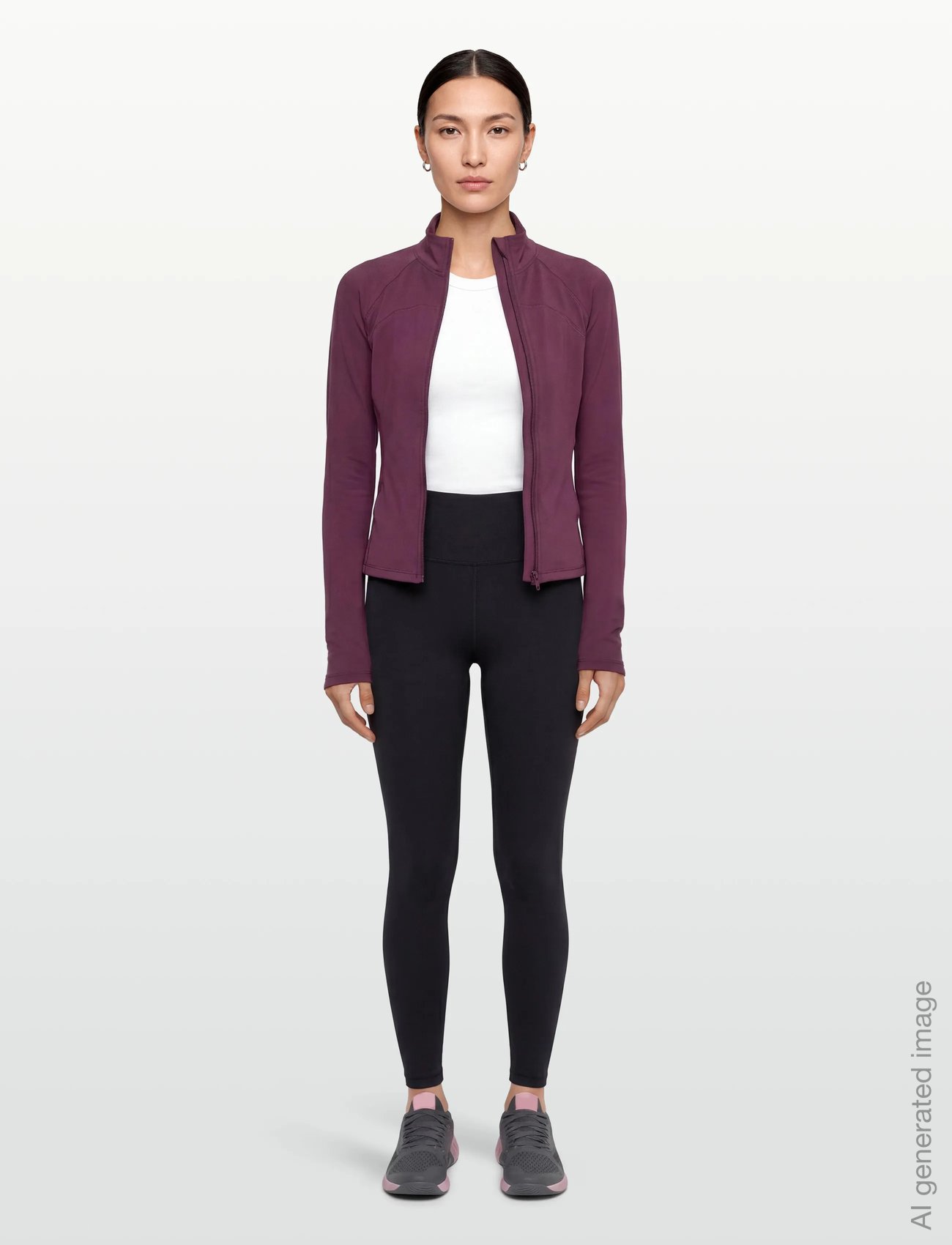 Zip yoga jacket - WINE