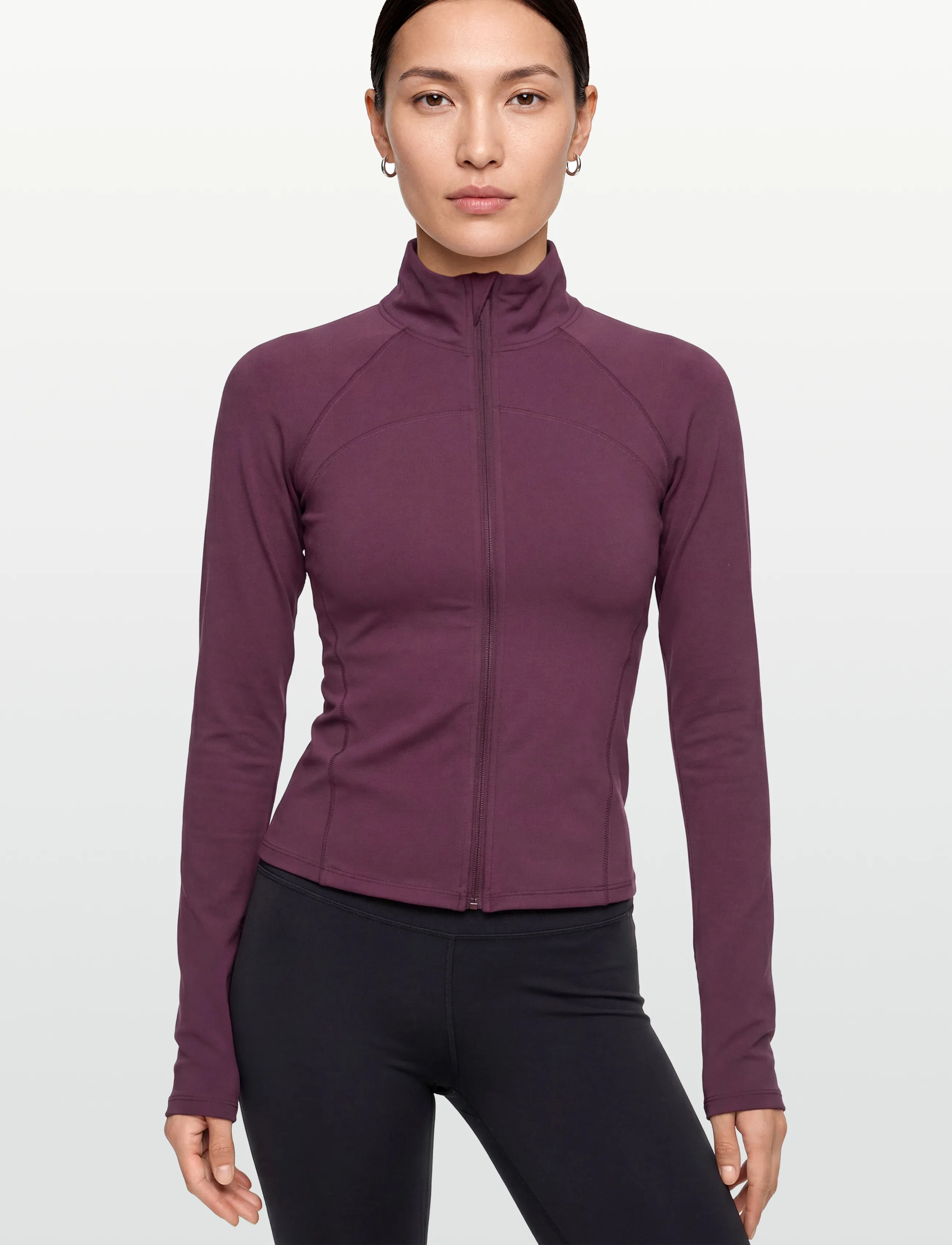 Gina Tricot - Zip yoga jacket - modetrends - wine - 3