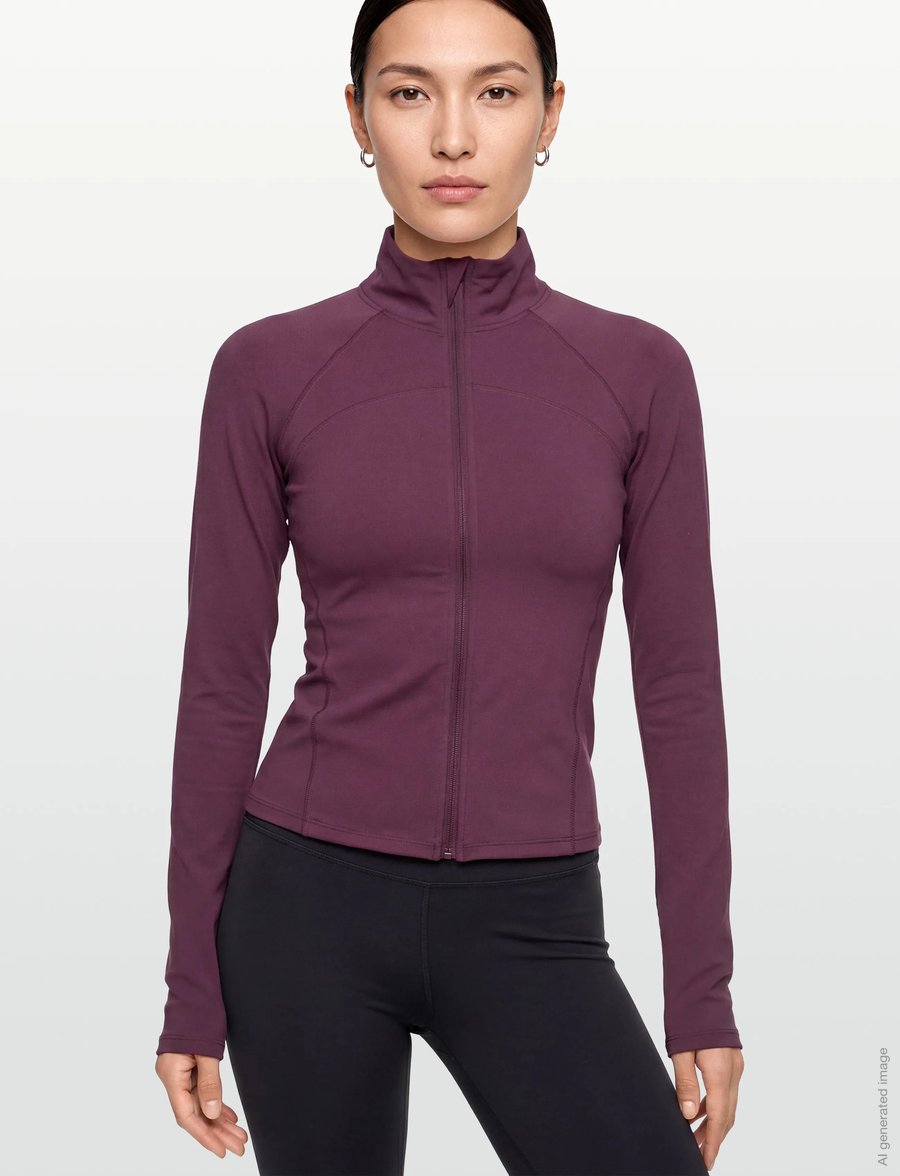 Gina Tricot - Zip yoga jacket - modetrends - wine - 3
