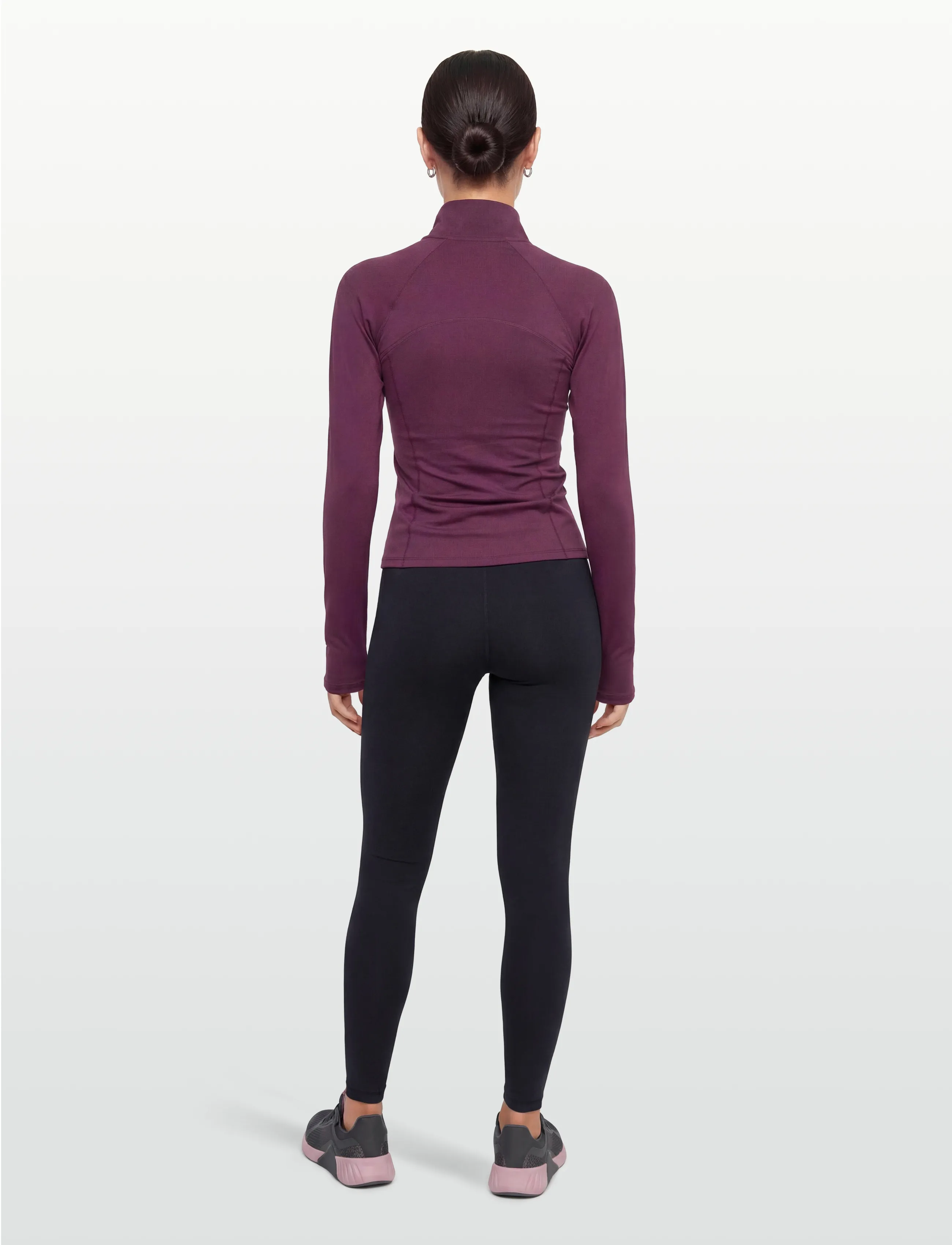 Gina Tricot - Zip yoga jacket - modetrends - wine - 4