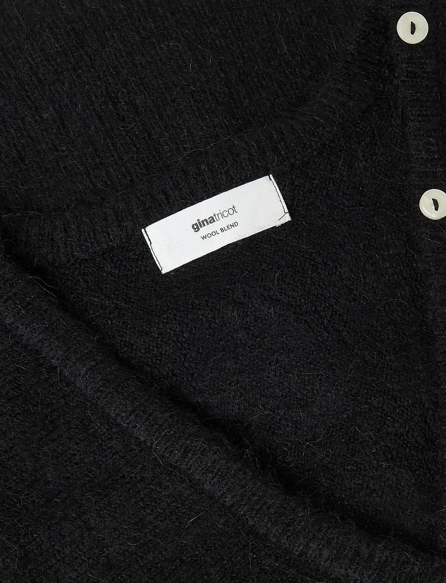 Gina Tricot - Fitted waist knitted cardigan - cardigans - black (9000) - 2
