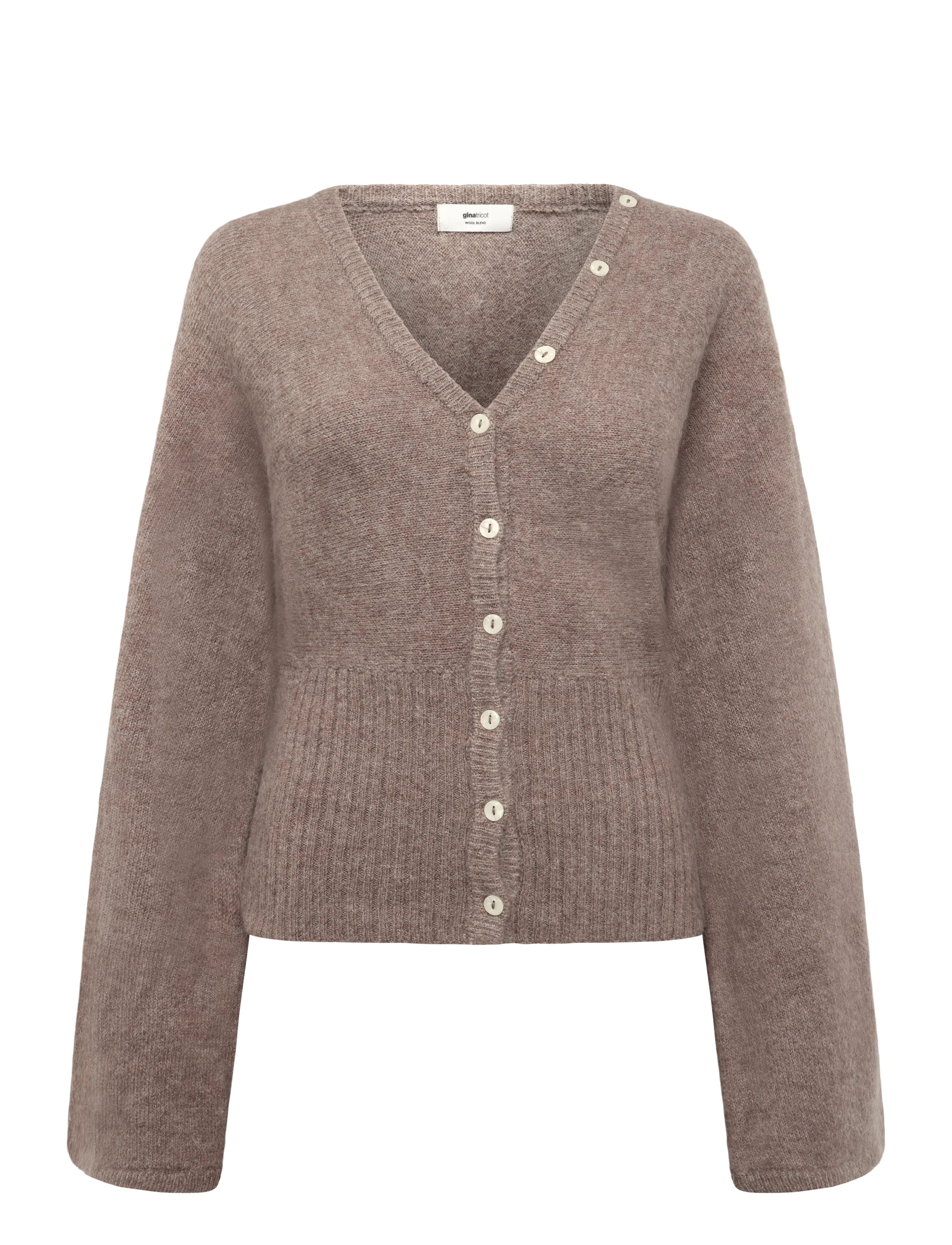 Gina Tricot Fitted waist knitted cardigan - Stickat - FALCON (7092) / brown