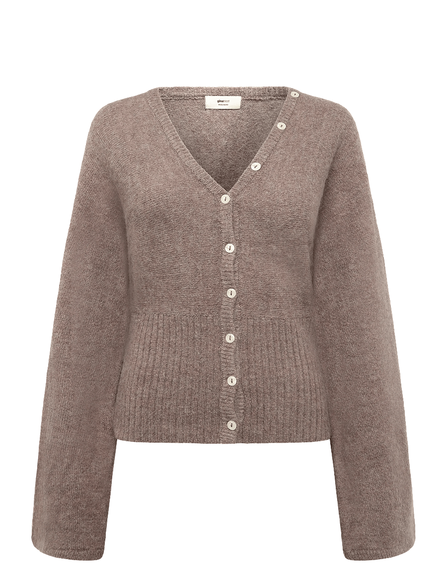 Gina Tricot - Fitted waist knitted cardigan - koftor - falcon (7092) - 0