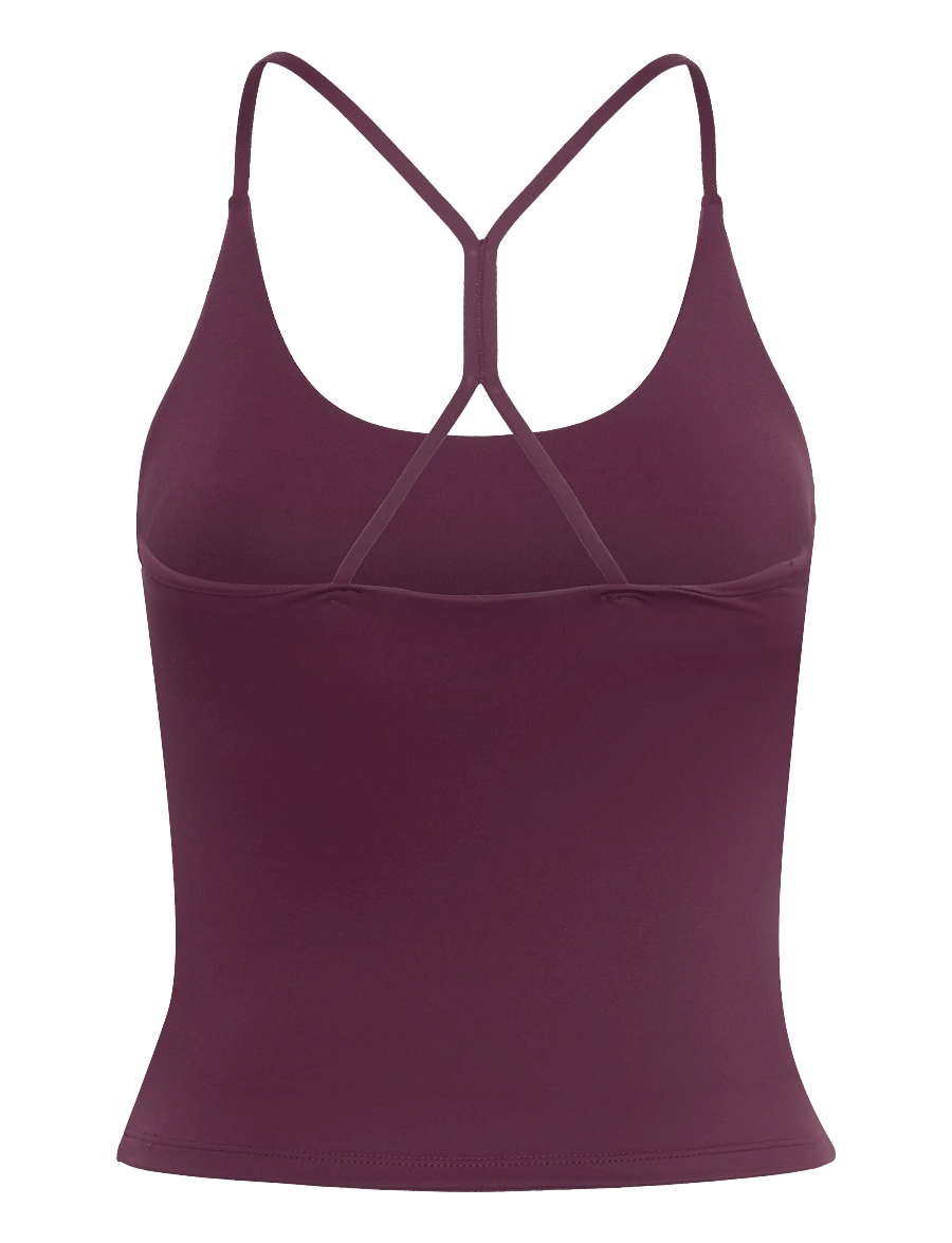 Gina Tricot - Detailed back yoga singlet - toppe & t-shirts - wine - 1