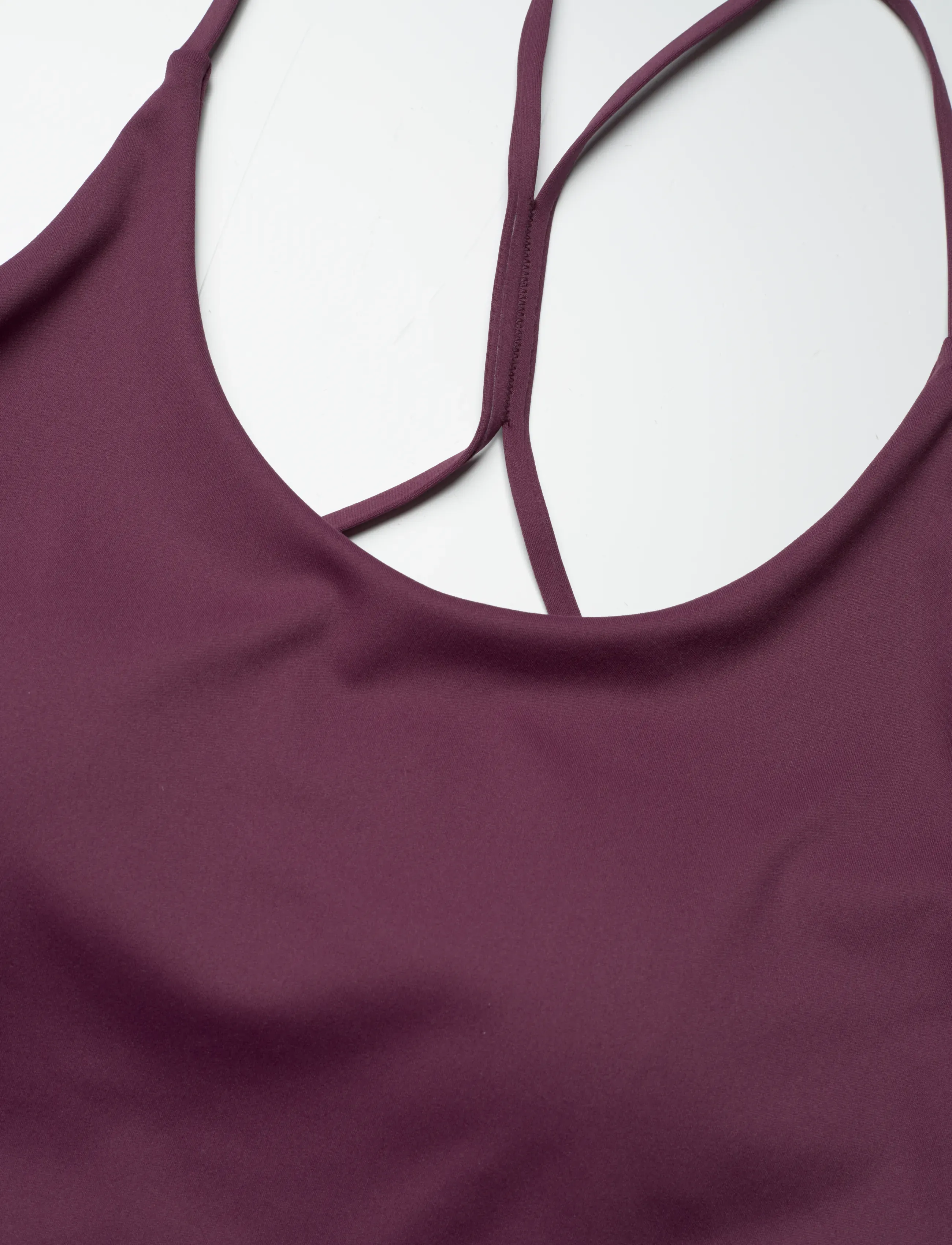 Gina Tricot - Detailed back yoga singlet - berankoviai marškinėliai - wine - 2