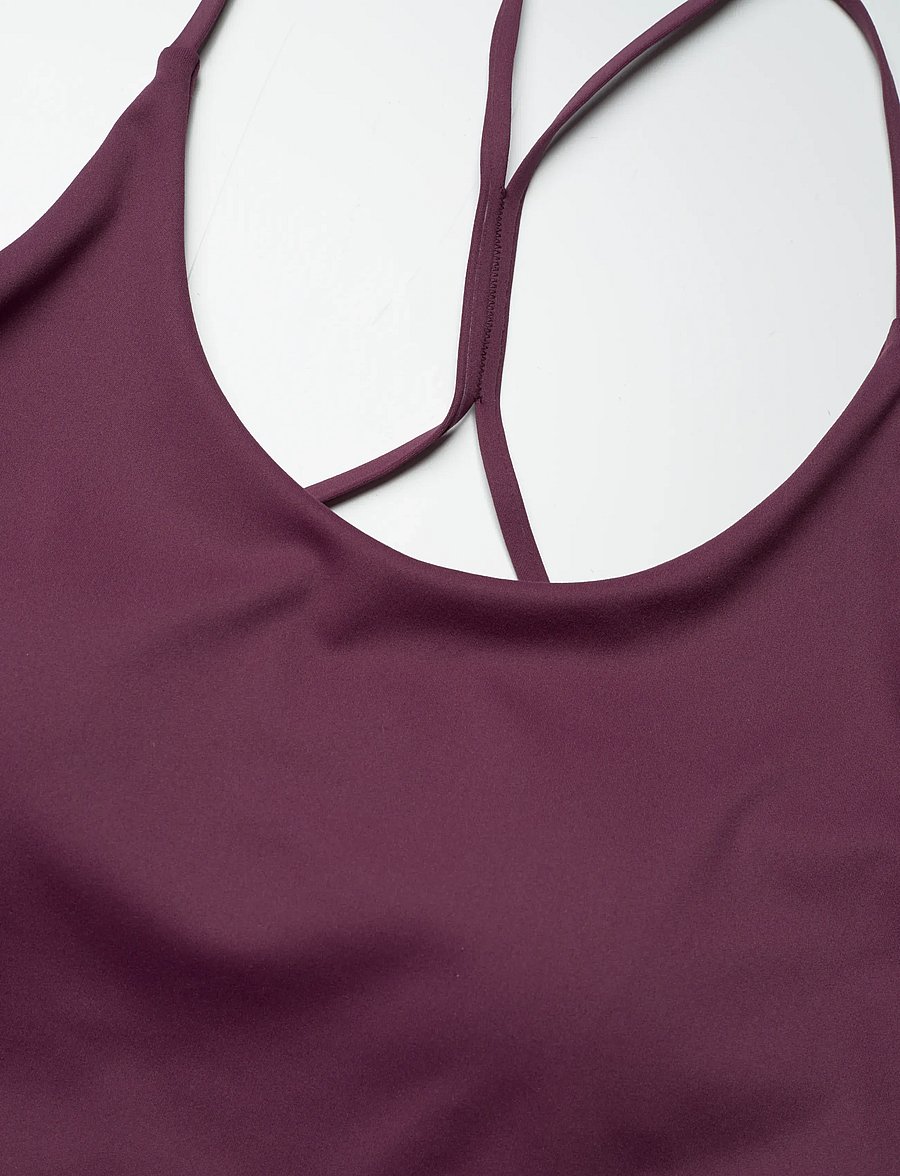Gina Tricot - Detailed back yoga singlet - toppe & t-shirts - wine - 2