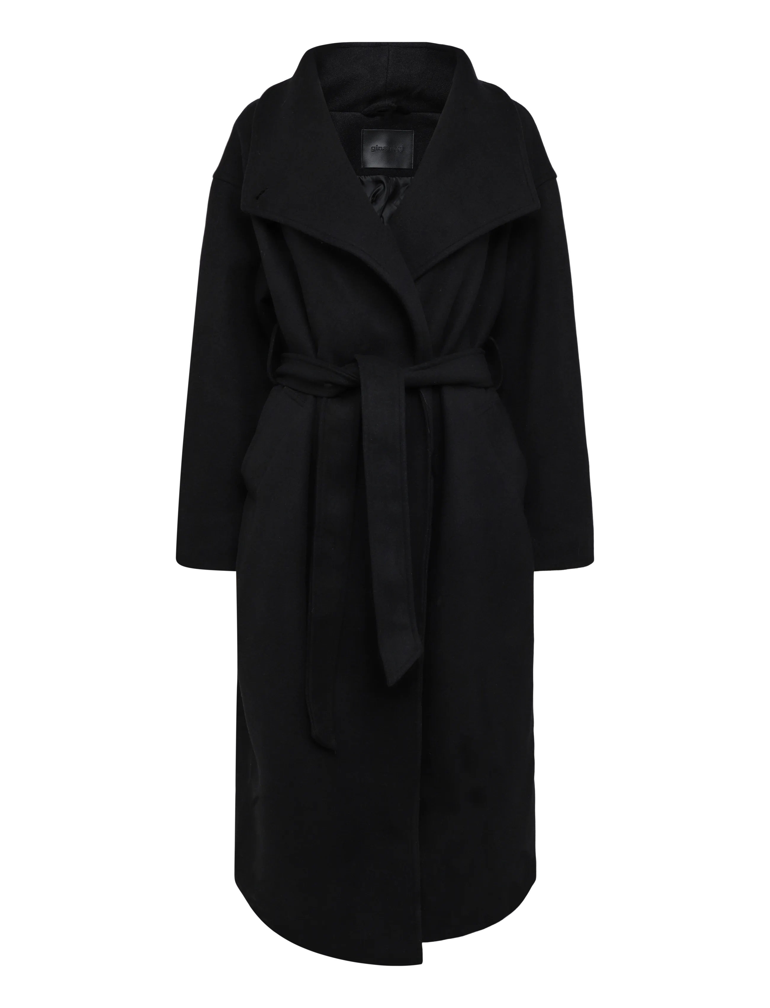 Gina Tricot High neck wool blend coat - Kontoririided - BLACK (9000) / black