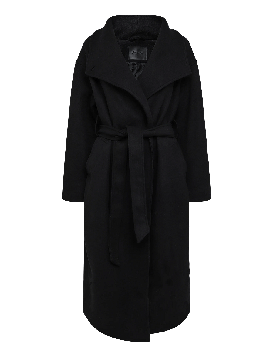 Gina Tricot - High neck wool blend coat - talvejoped - black (9000) - 0