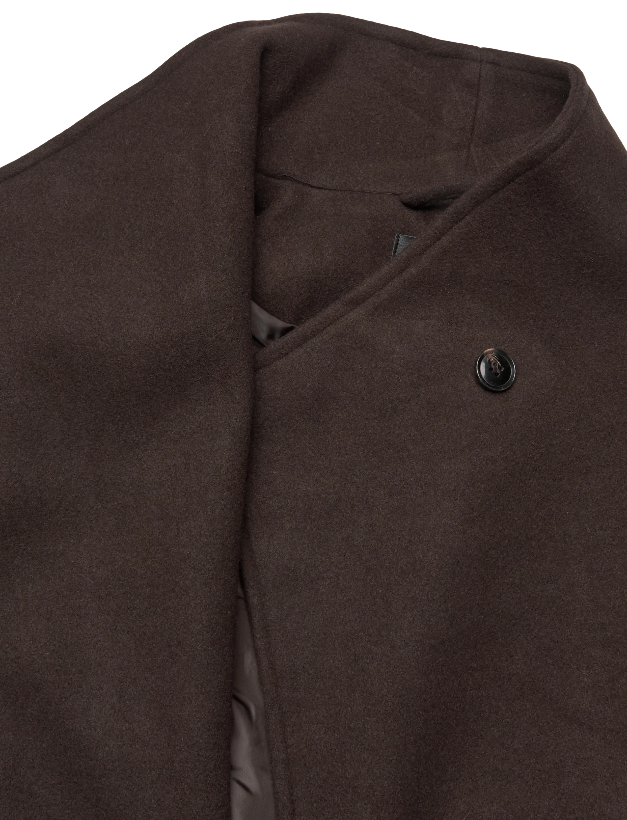 Gina Tricot - High neck wool blend coat - winter jackets - dark brown (7180) - 2