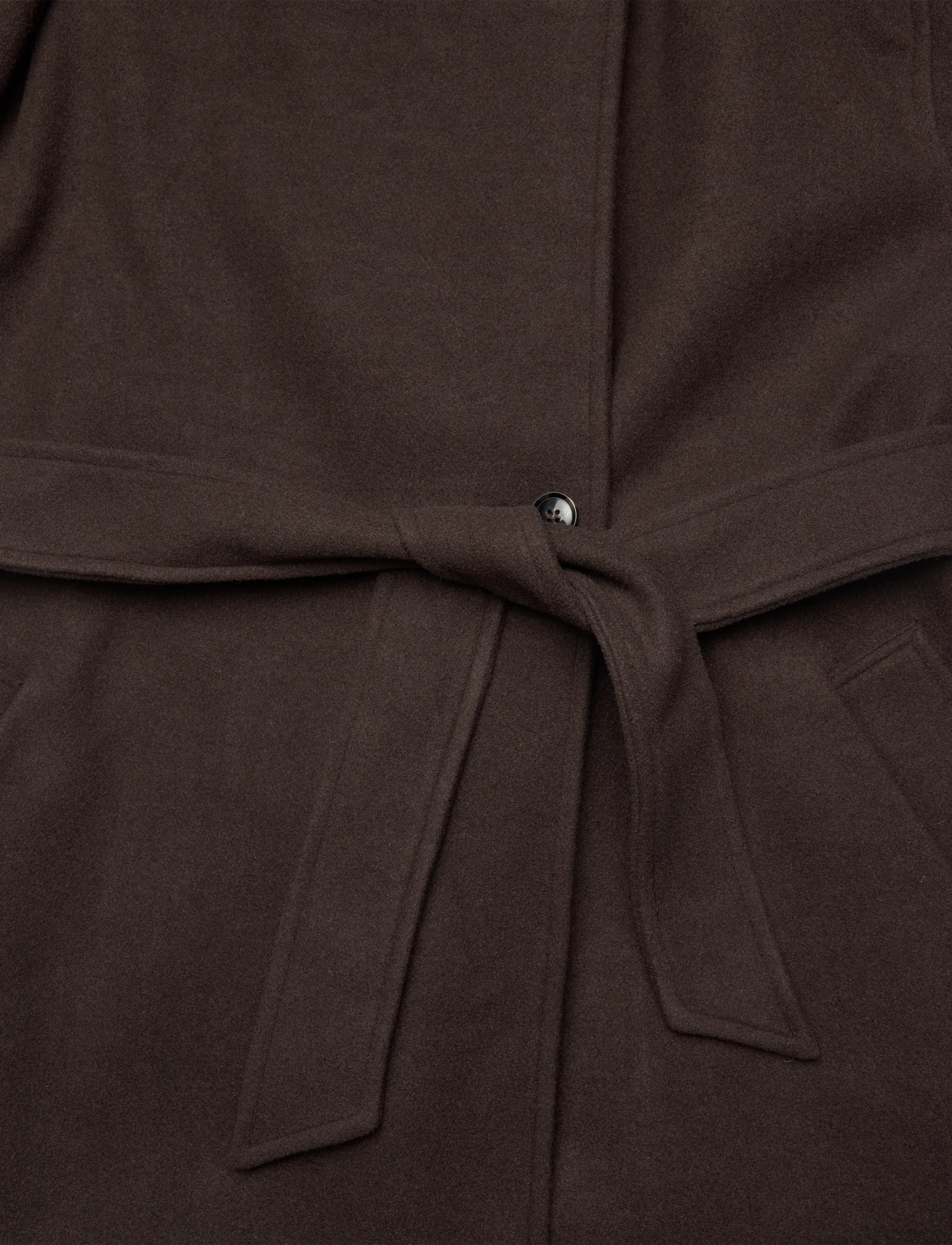 Gina Tricot - High neck wool blend coat - winter jackets - dark brown (7180) - 3