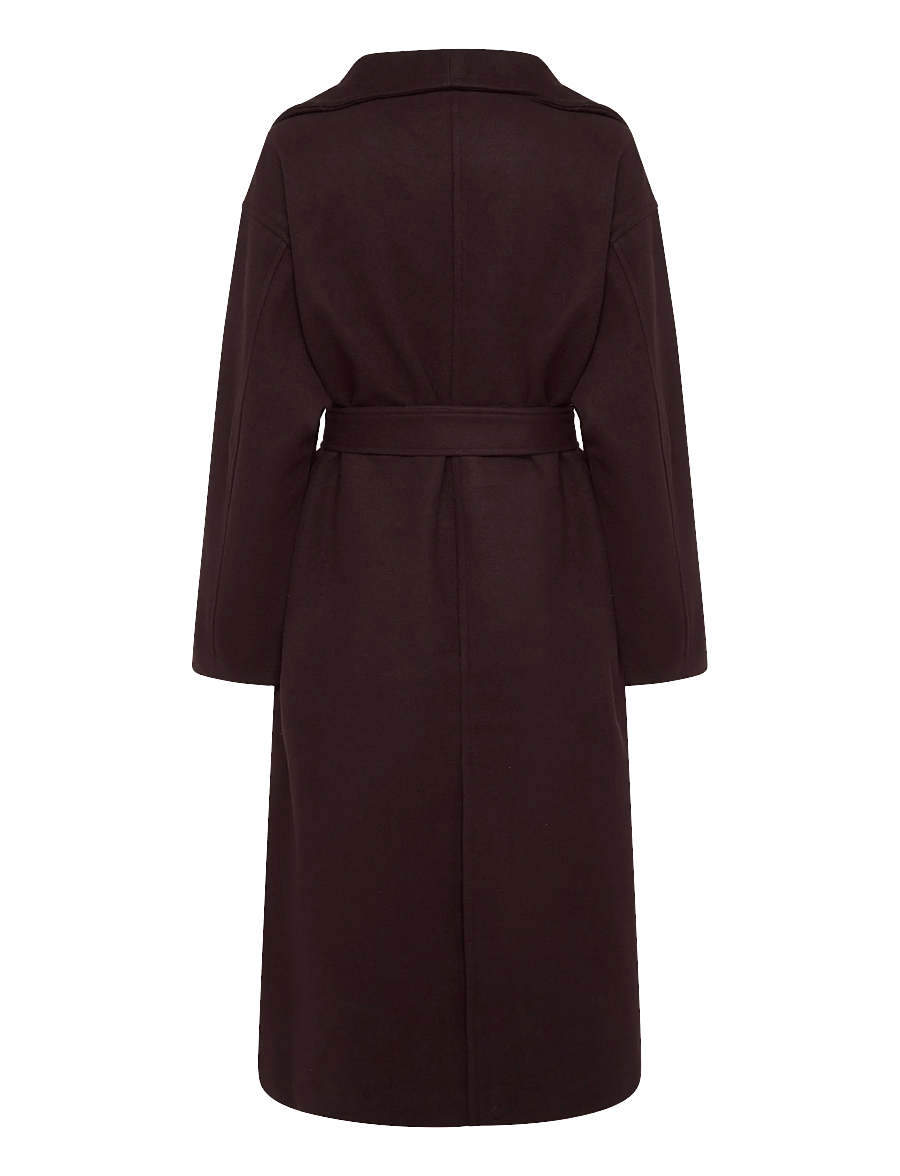 Gina Tricot - High neck wool blend coat - vinterjakker - deep plum - 1