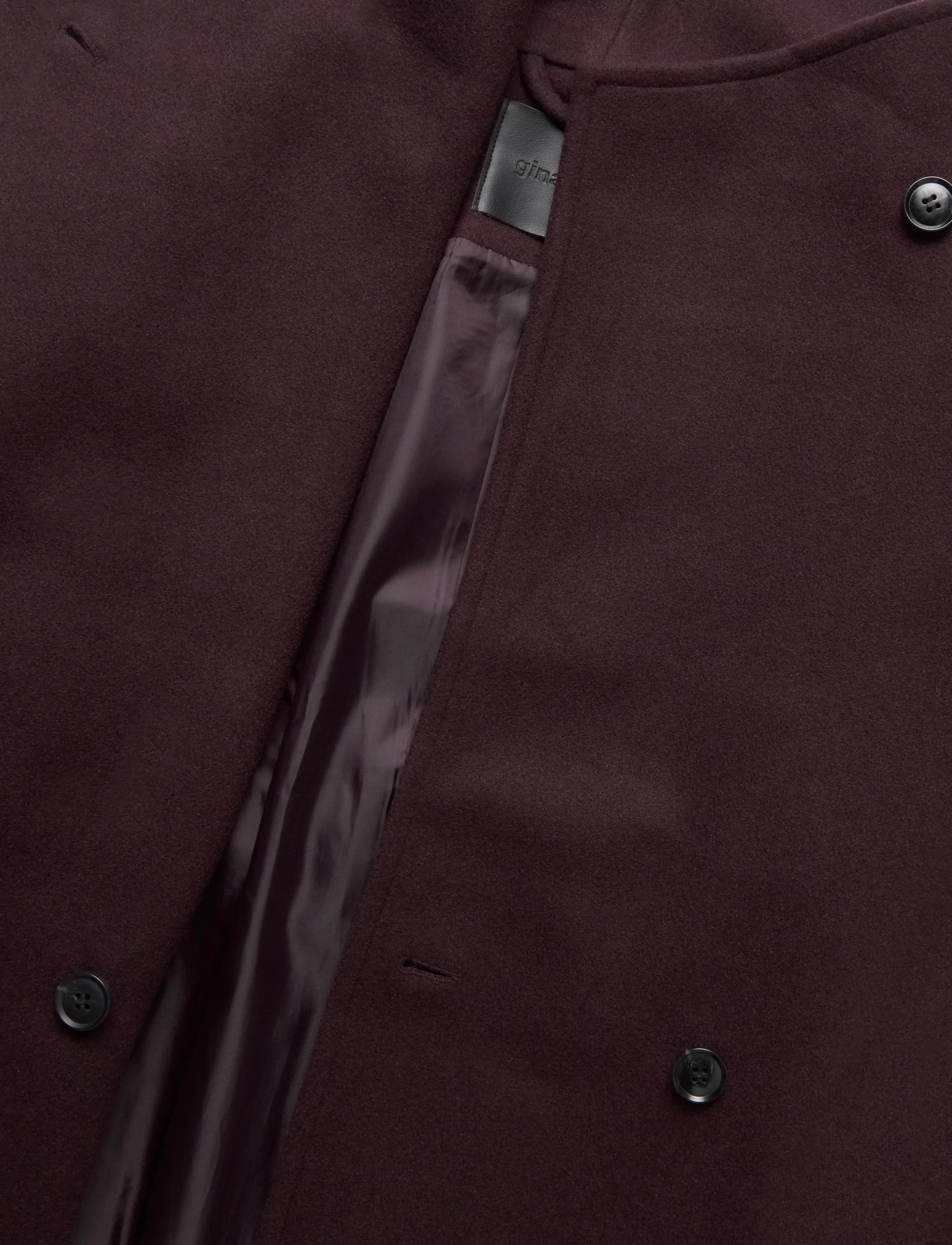 Gina Tricot - High neck wool blend coat - vinterjakker - deep plum - 2