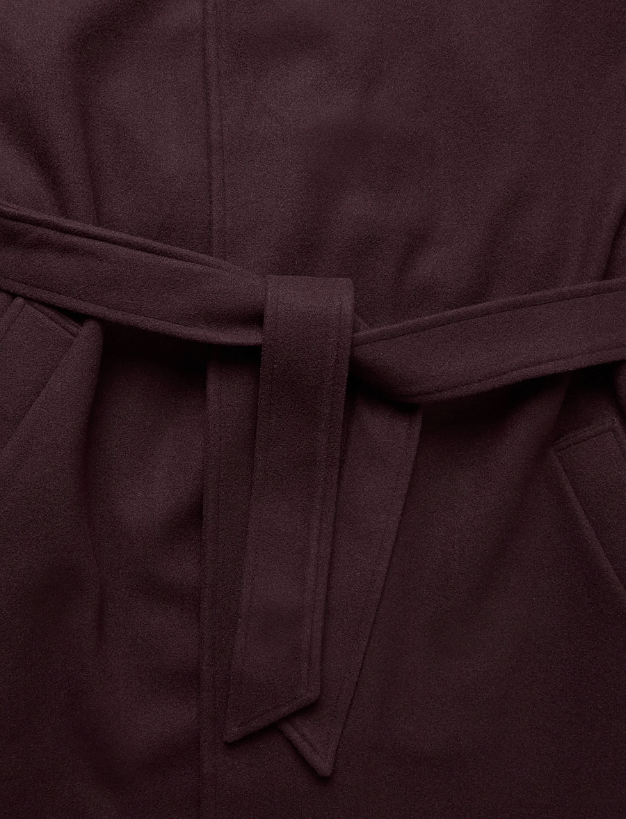 Gina Tricot - High neck wool blend coat - vinterjakker - deep plum - 3