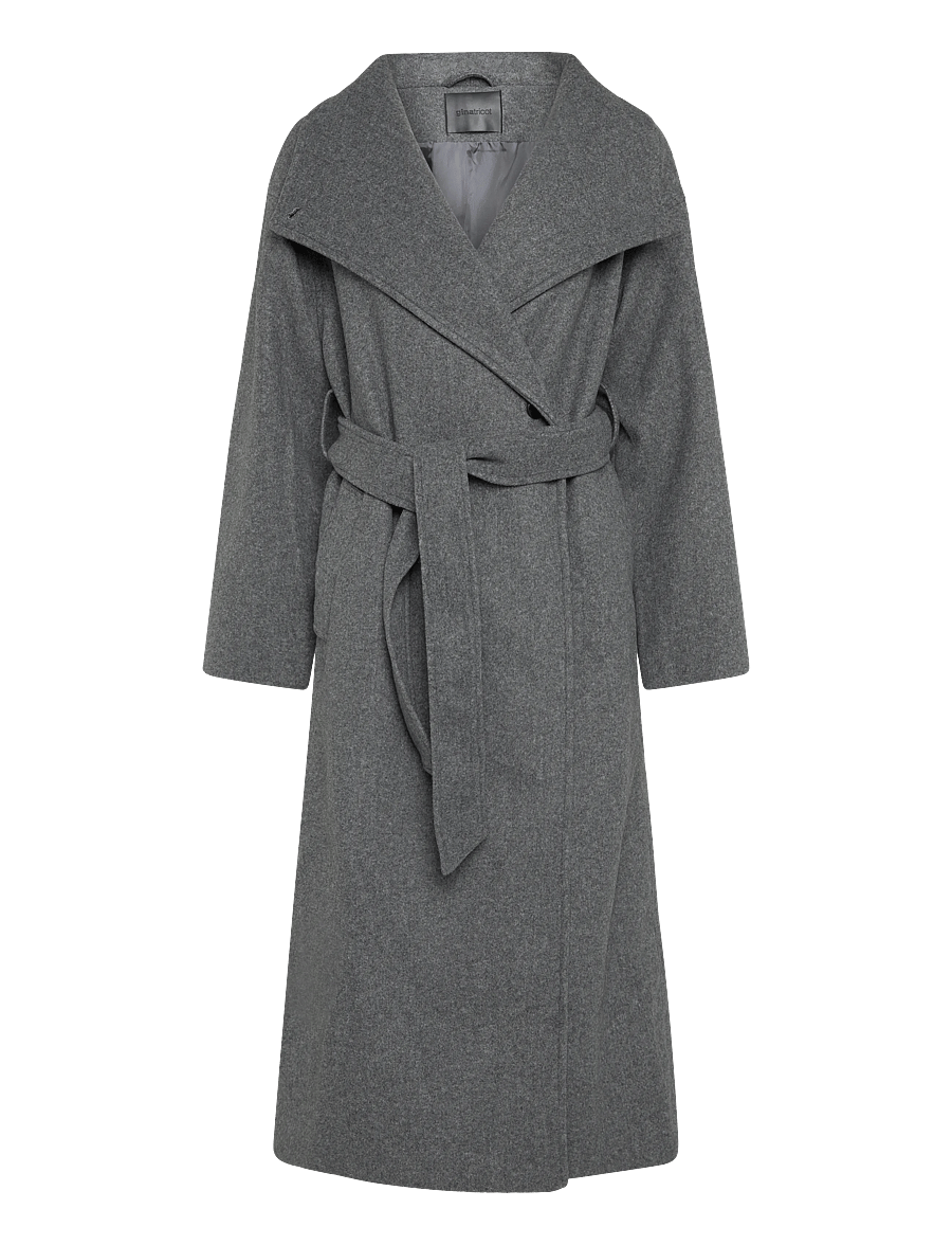 Gina Tricot - High neck wool blend coat - vinterjakker - grey - 0