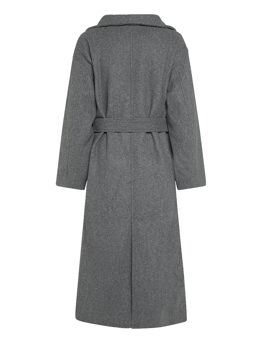Gina Tricot - High neck wool blend coat - vinterjakker - grey - 1