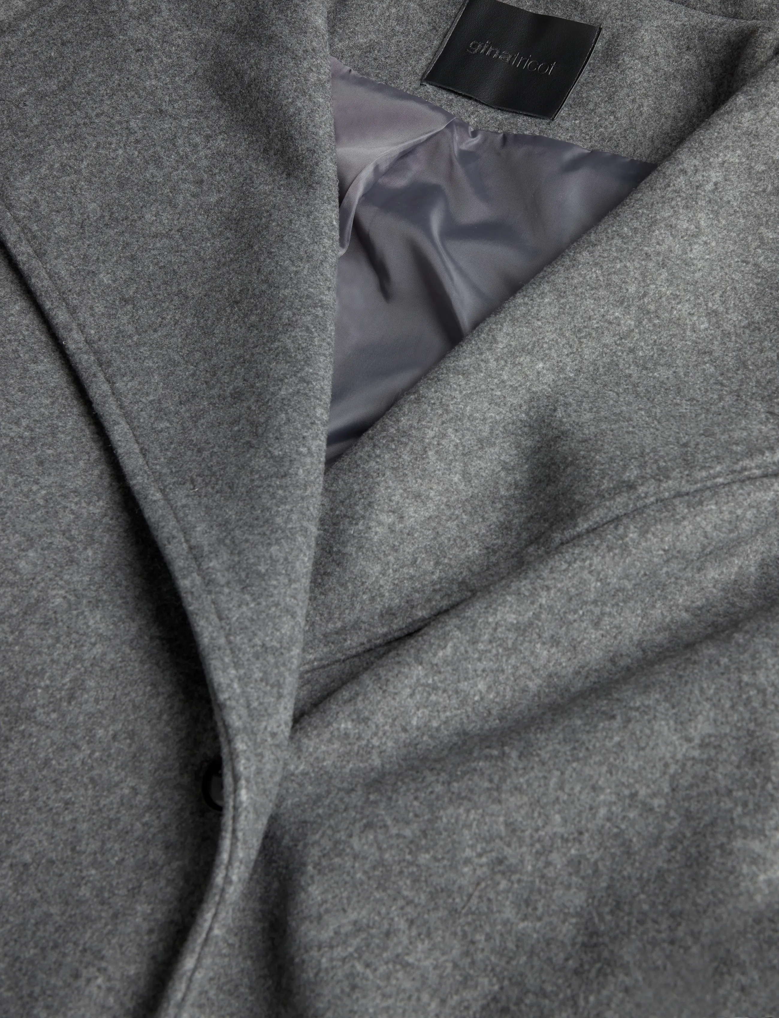 Gina Tricot - High neck wool blend coat - vinterjakker - grey - 2