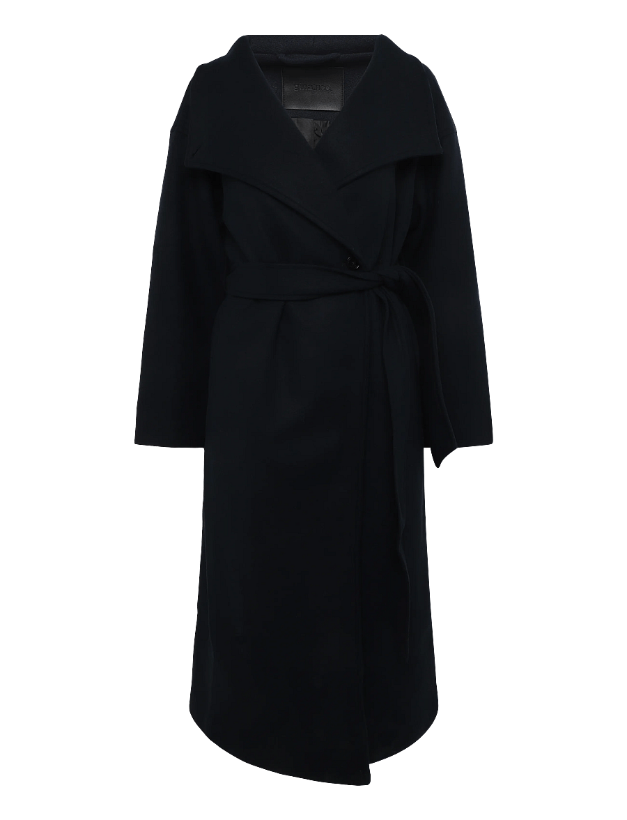 Gina Tricot - High neck wool blend coat - vinterjakker - navy - 0