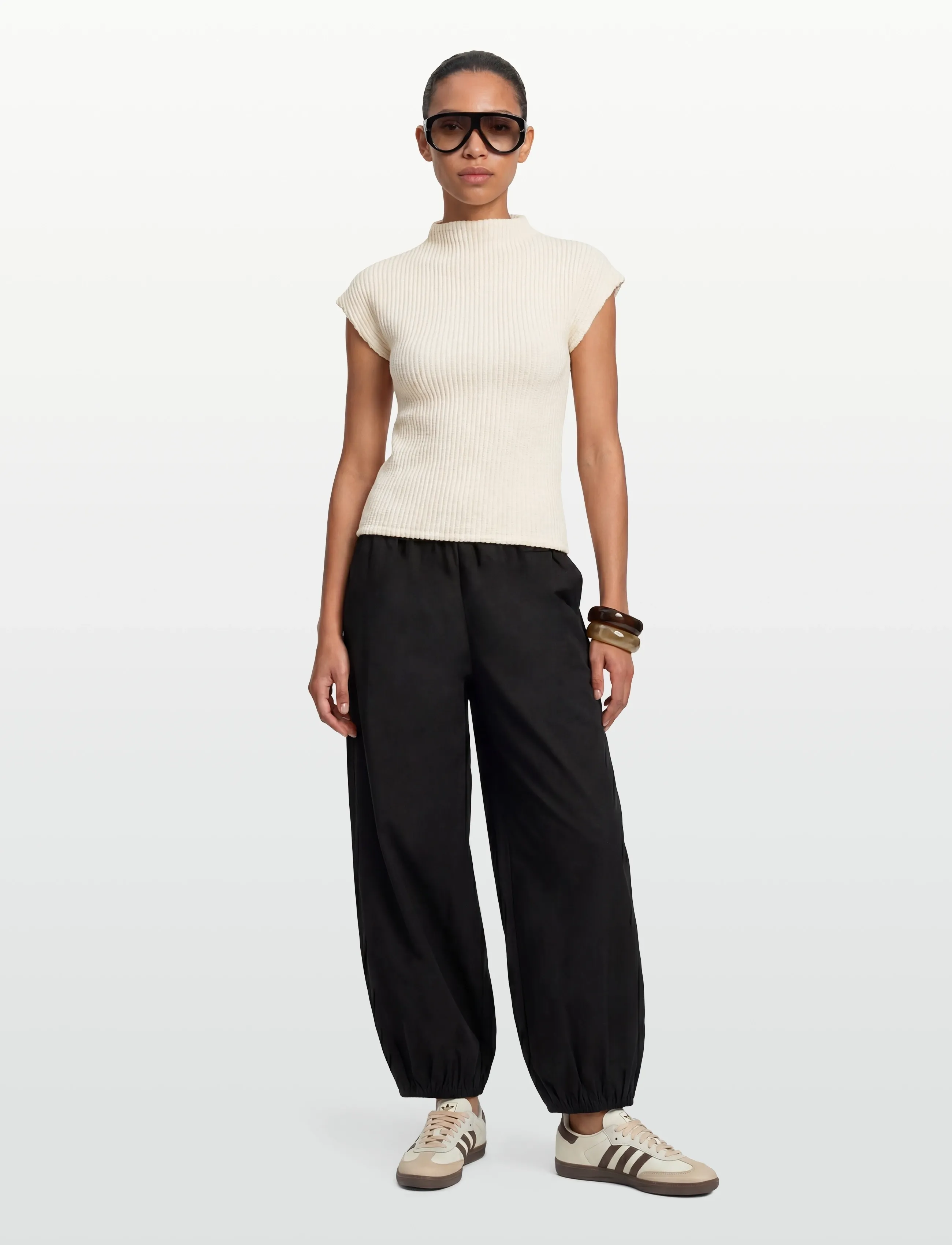 Gina Tricot - Funnel neck top - pulls - egret (1144) - 0