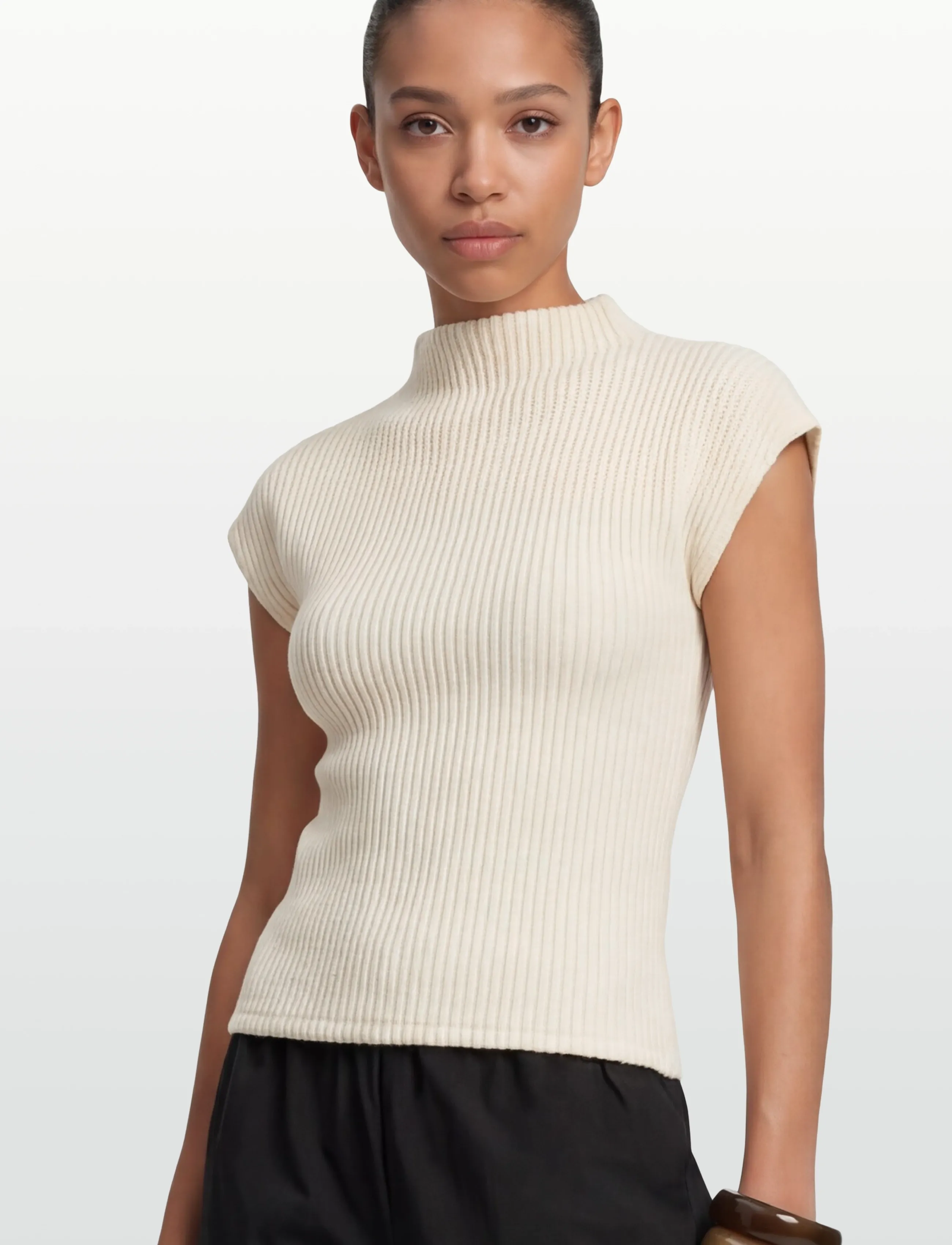 Gina Tricot - Funnel neck top - pulls - egret (1144) - 3