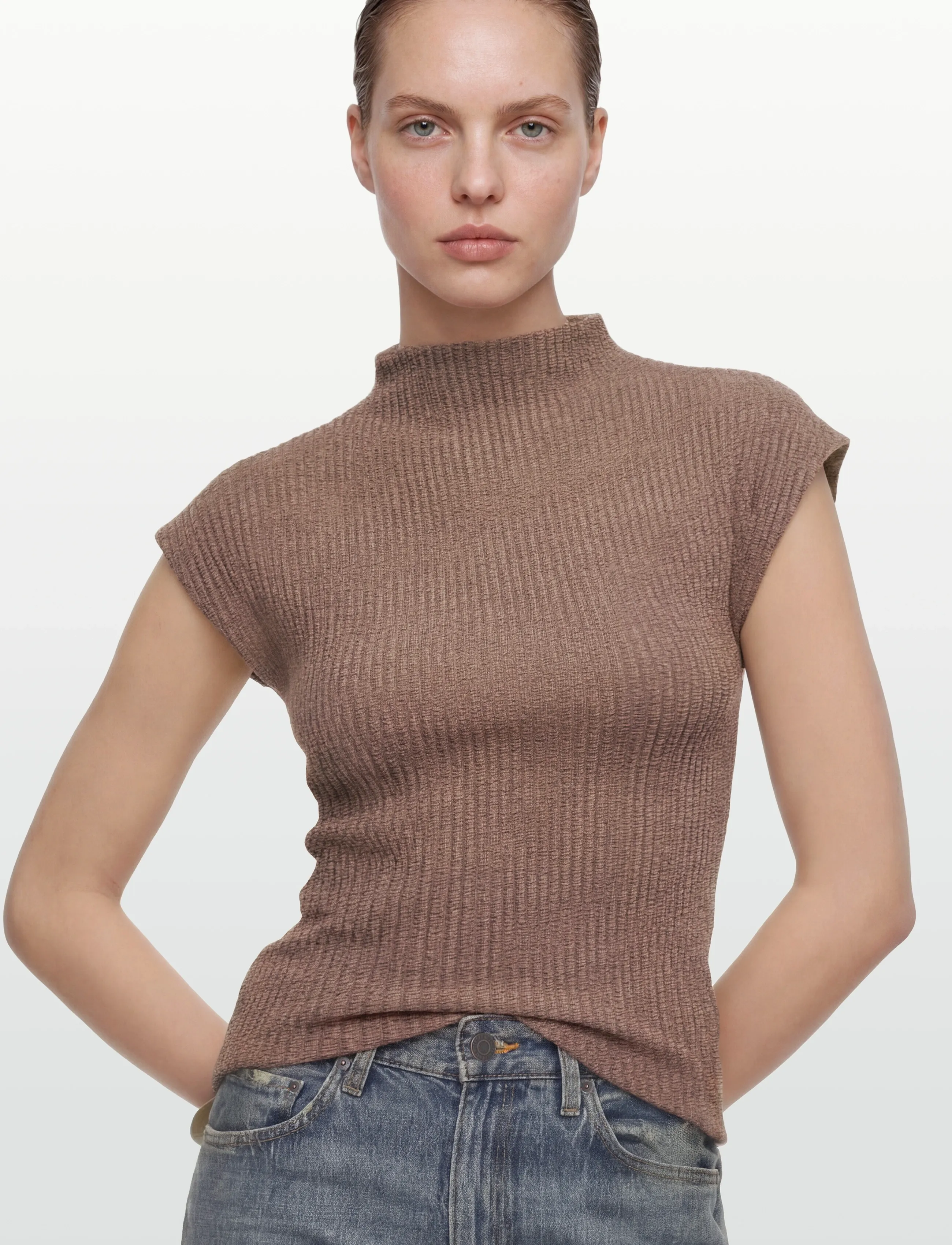 Gina Tricot - Funnel neck top - jumpers - falcon (7092) - 3