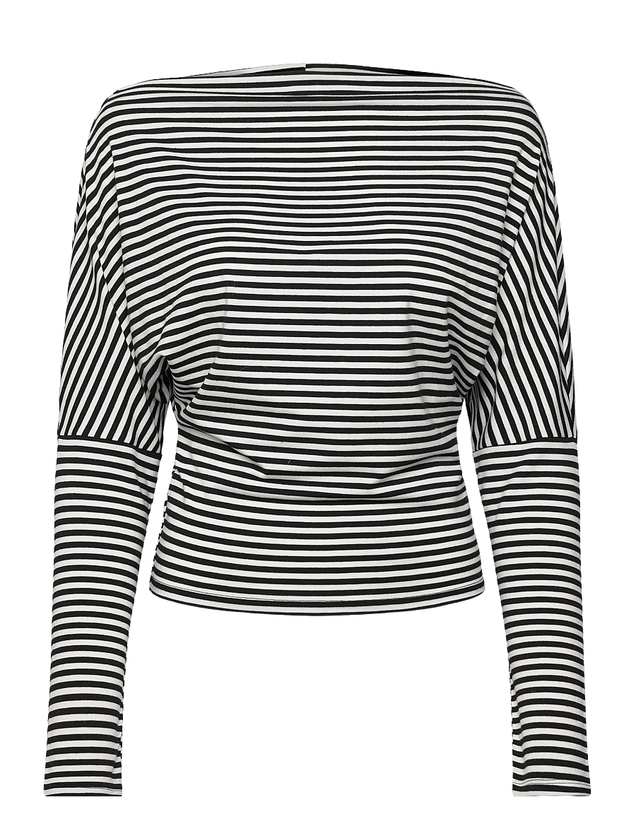 Gina Tricot - Dropped shoulder top - striktrøjer - stripe (1057) - 1
