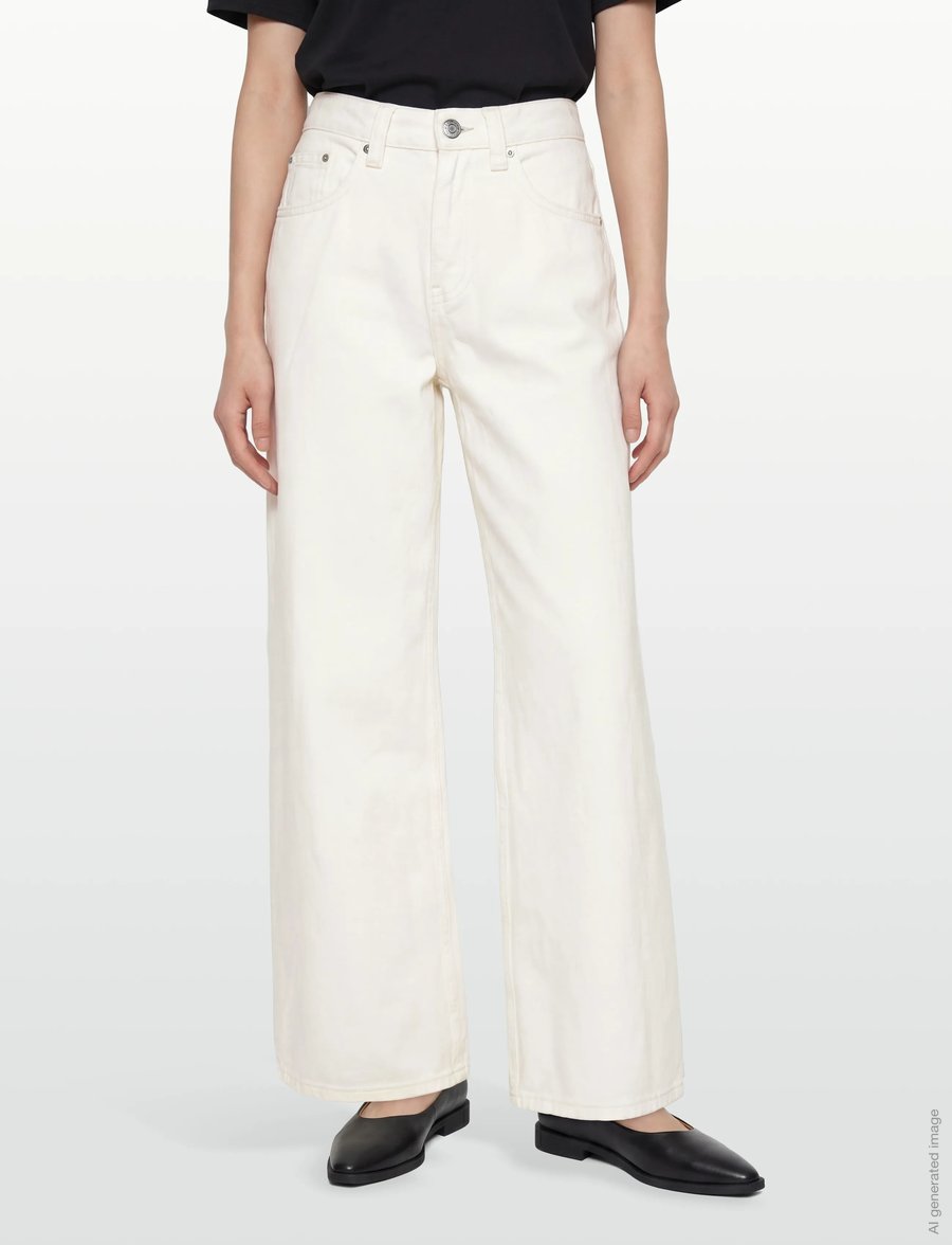 Gina Tricot - Baggy babe jeans - hosen mit weitem bein - offwhite - 3