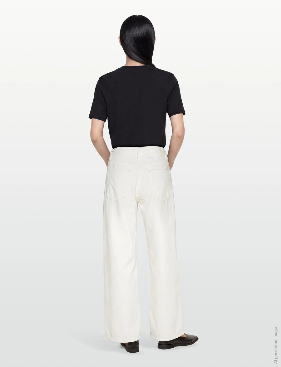 Gina Tricot - Baggy babe jeans - hosen mit weitem bein - offwhite - 4