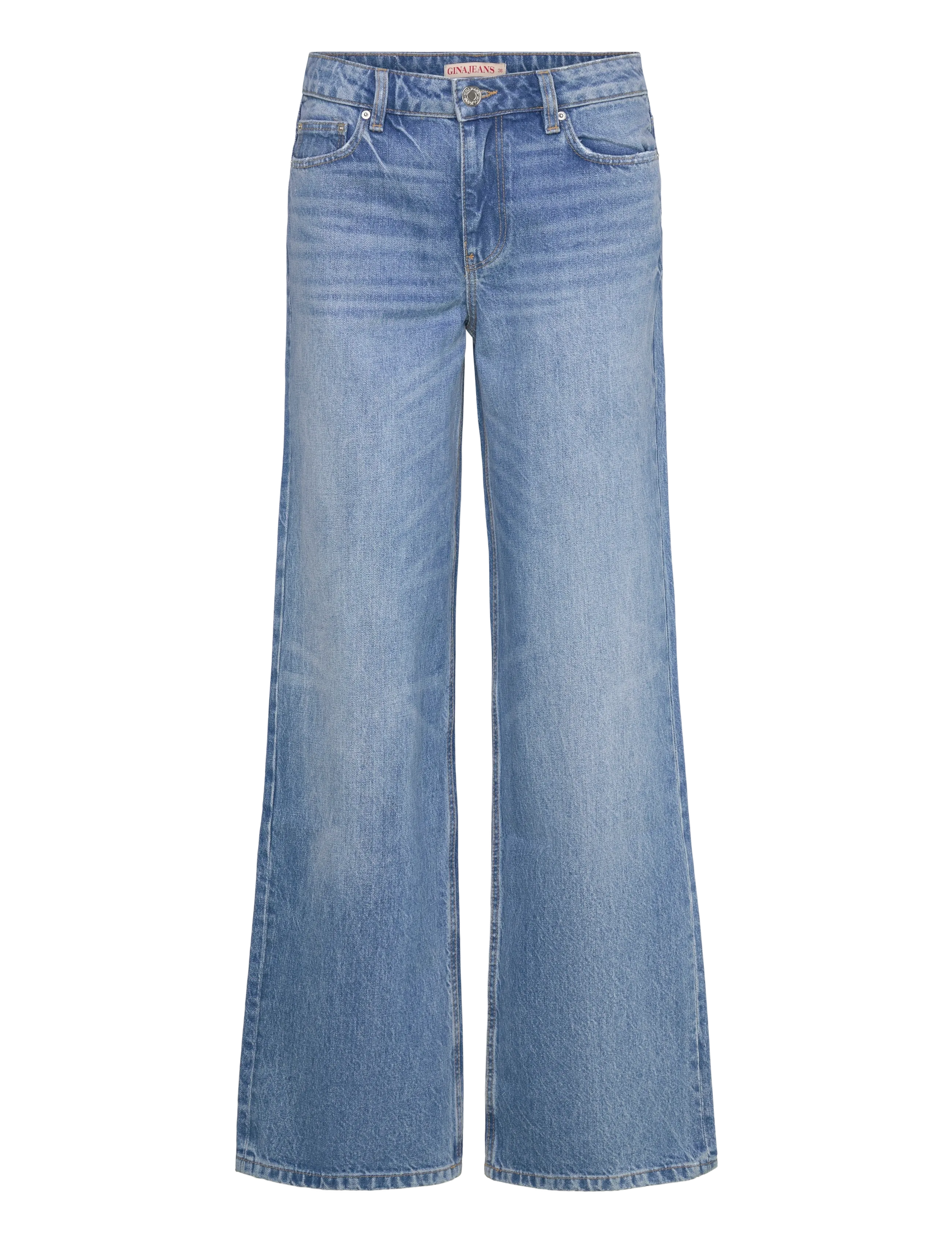 Gina Tricot Boss bby wide jeans - Sport test Lino - MID BLUE / blue