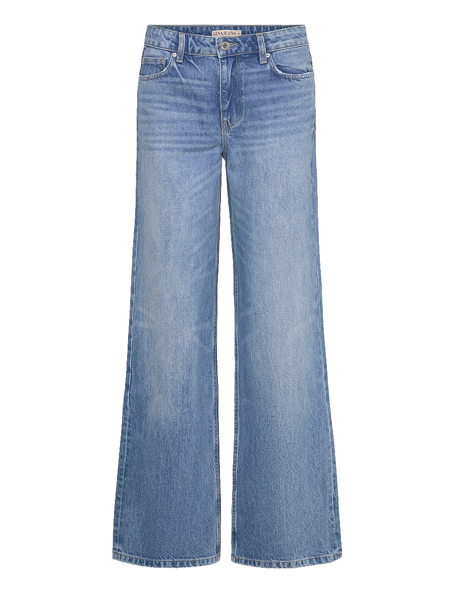 Gina Tricot - Boss bby wide jeans - brede jeans - mid blue - 0