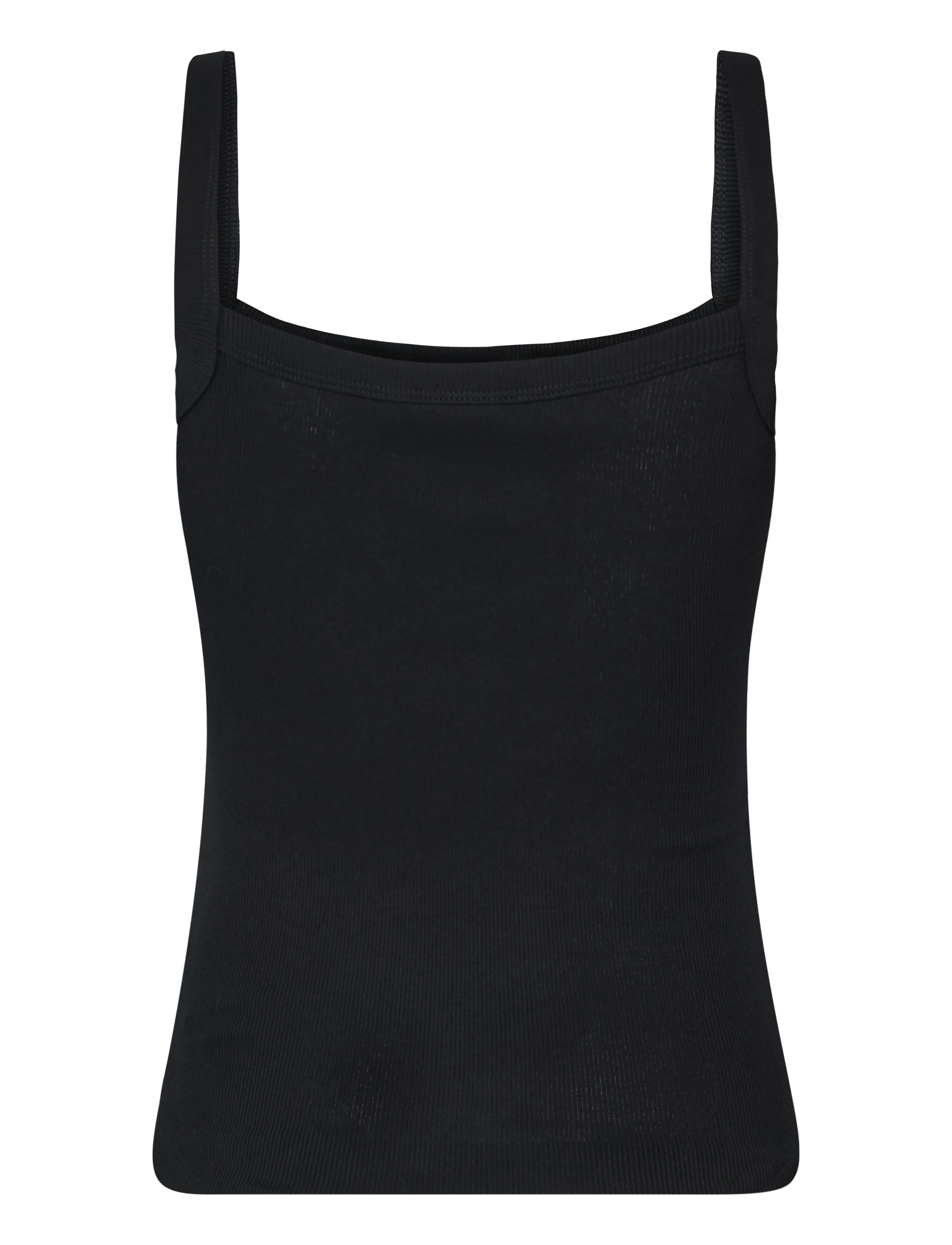Gina Tricot - Tight fit rib singlet - tanktops - black (9000) - 1