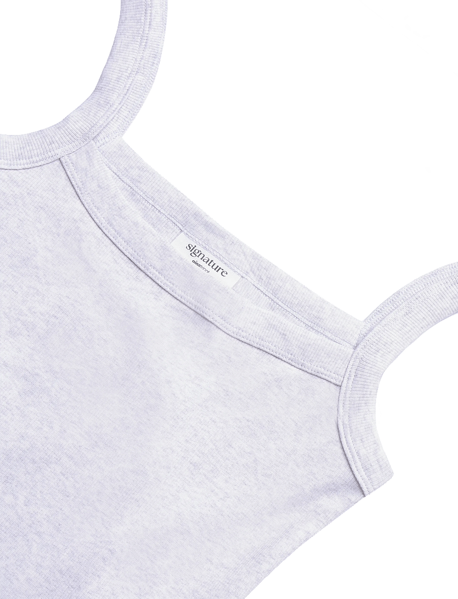 Gina Tricot - Tight fit rib singlet - Ärmellose tops - grey melange (8181) - 5