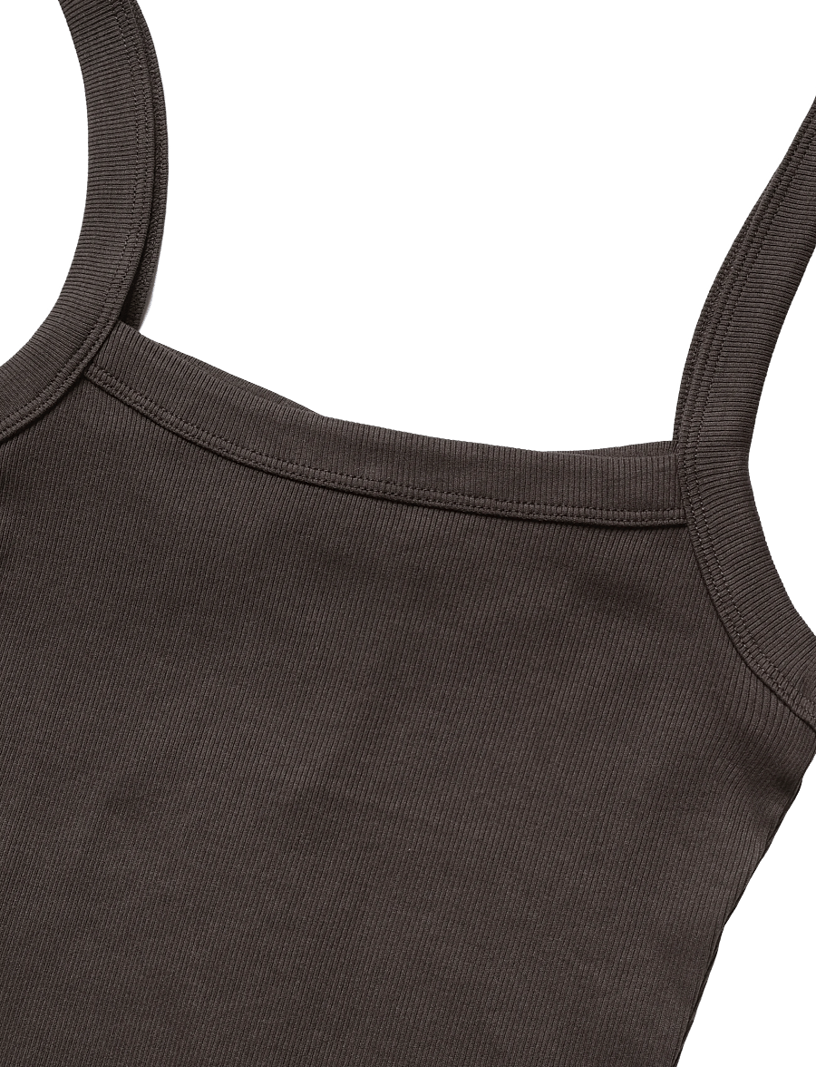 Gina Tricot - Tight fit rib singlet - Ärmellose tops - seal brown (7083) - 5