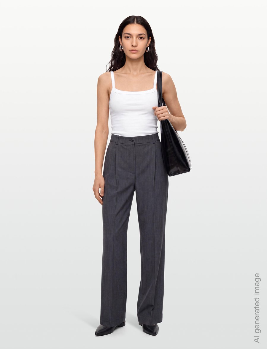 Gina Tricot - Tight fit rib singlet - sleeveless tops - white (1000) - 0