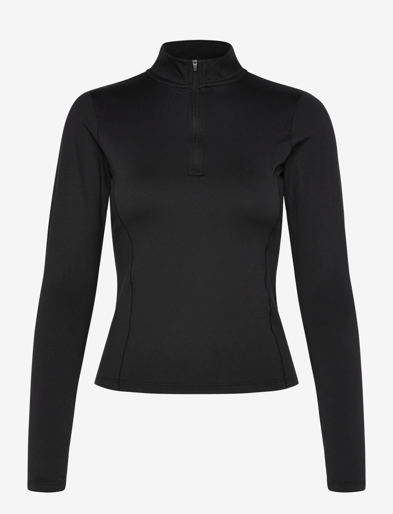 Gina Tricot - Half zip yoga top - overdele - black (9000) - 0