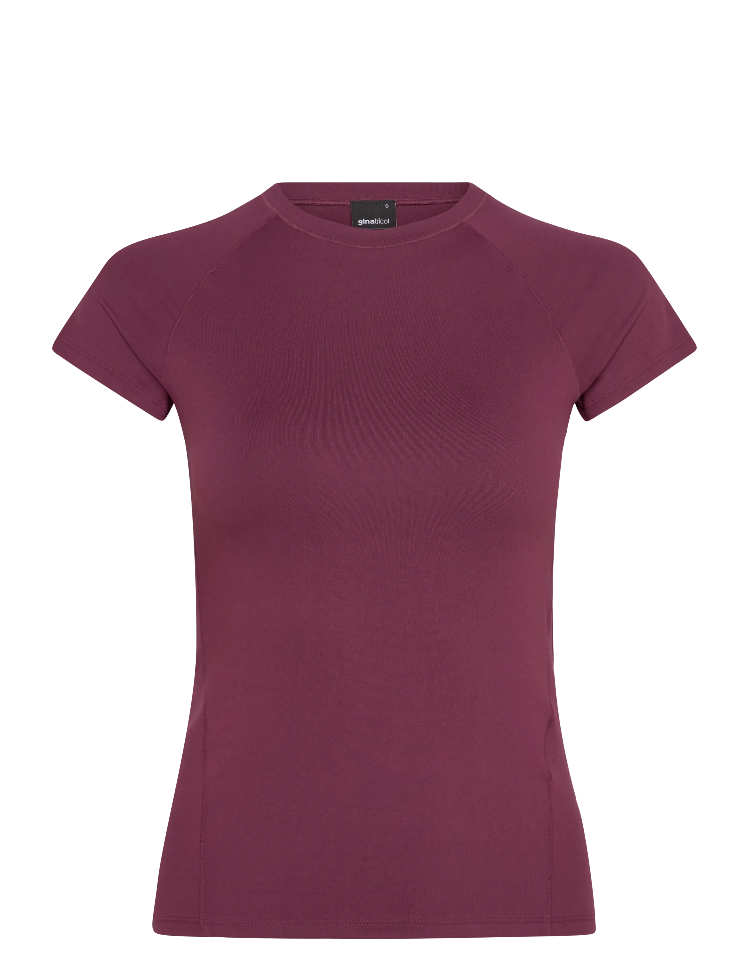 Gina Tricot Soft Yoga Tee, S, Sports Oberteile & T-shirts, Burgunderrot - Sport Frauen