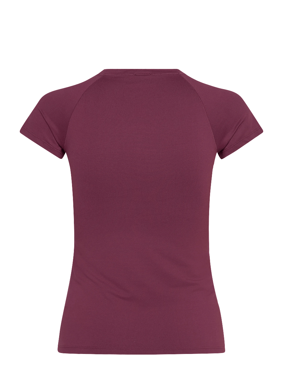 Gina Tricot - Soft yoga tee - alussärgid ja t-särgid - wine - 1