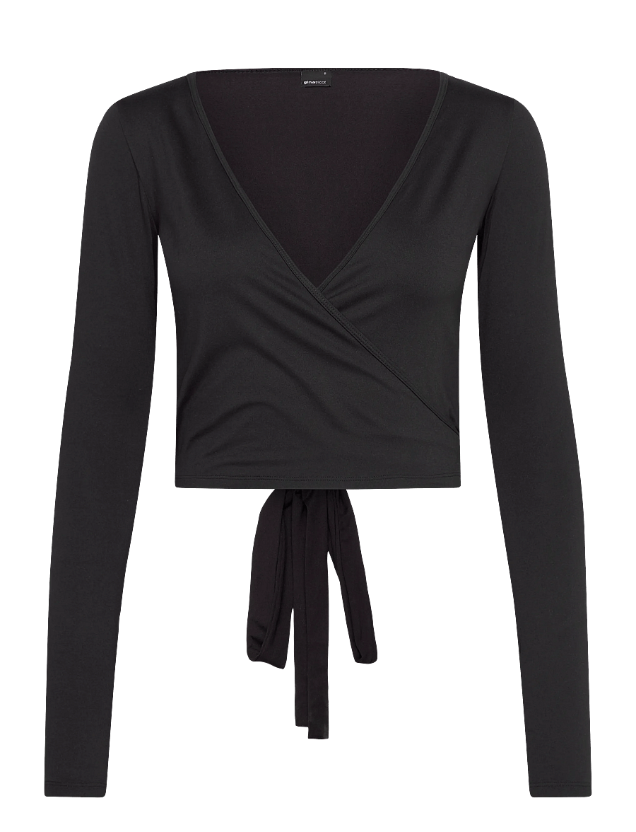 Gina Tricot - Soft wrap yoga cardigan - pikkade varrukatega topid - black (9000) - 1