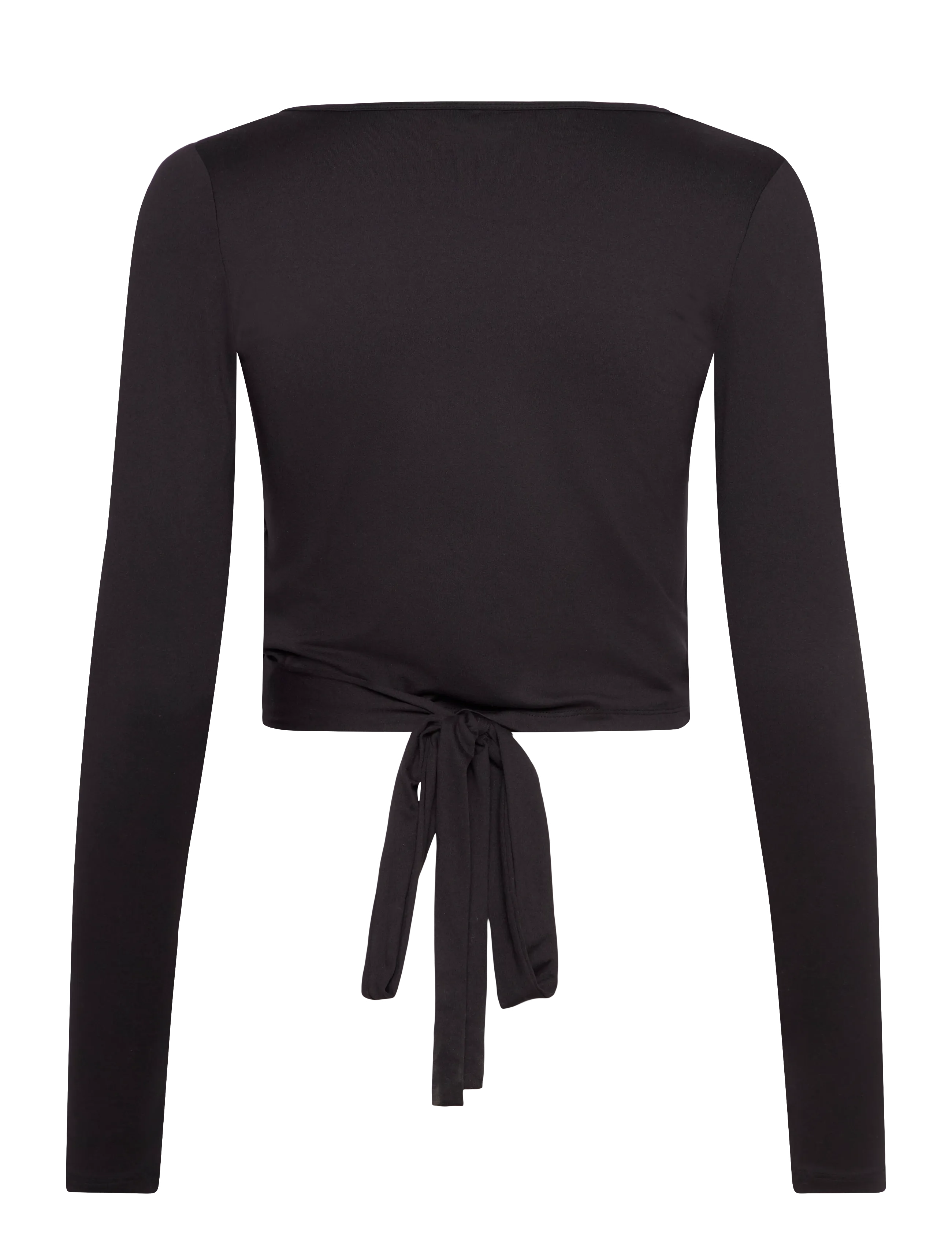 Gina Tricot - Soft wrap yoga cardigan - långärmade toppar - black (9000) - 2