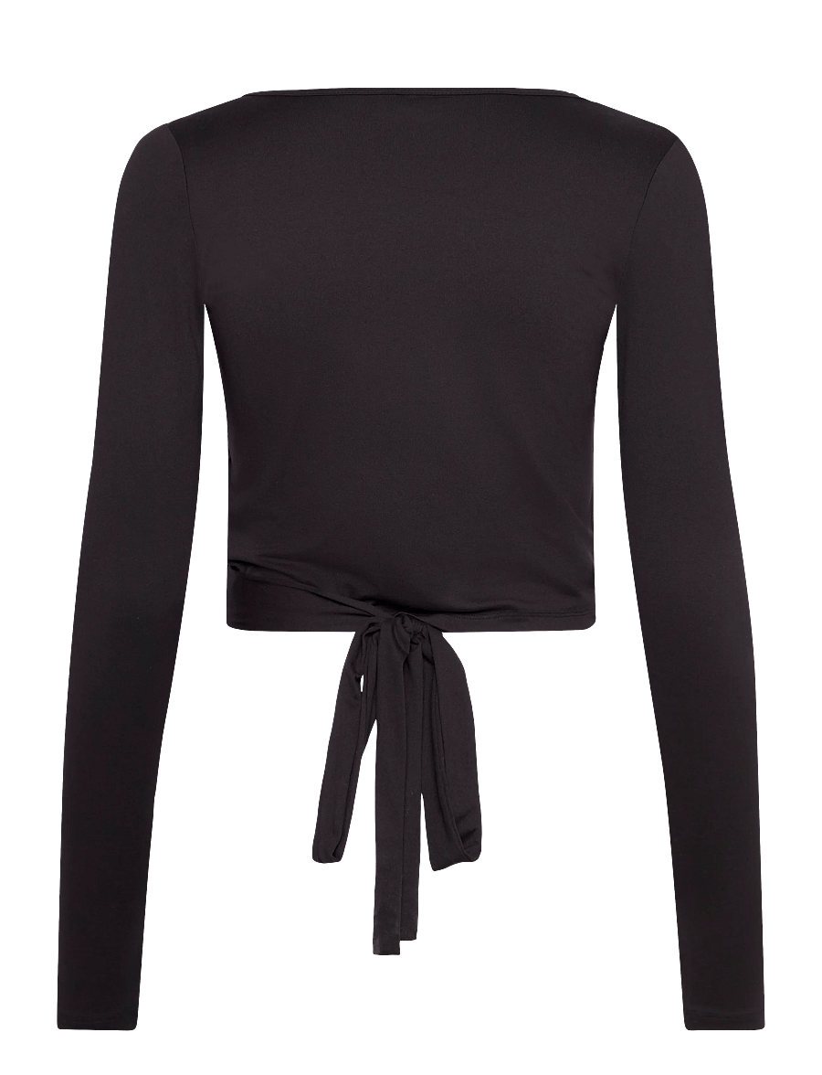 Gina Tricot - Soft wrap yoga cardigan - pikkade varrukatega topid - black (9000) - 2