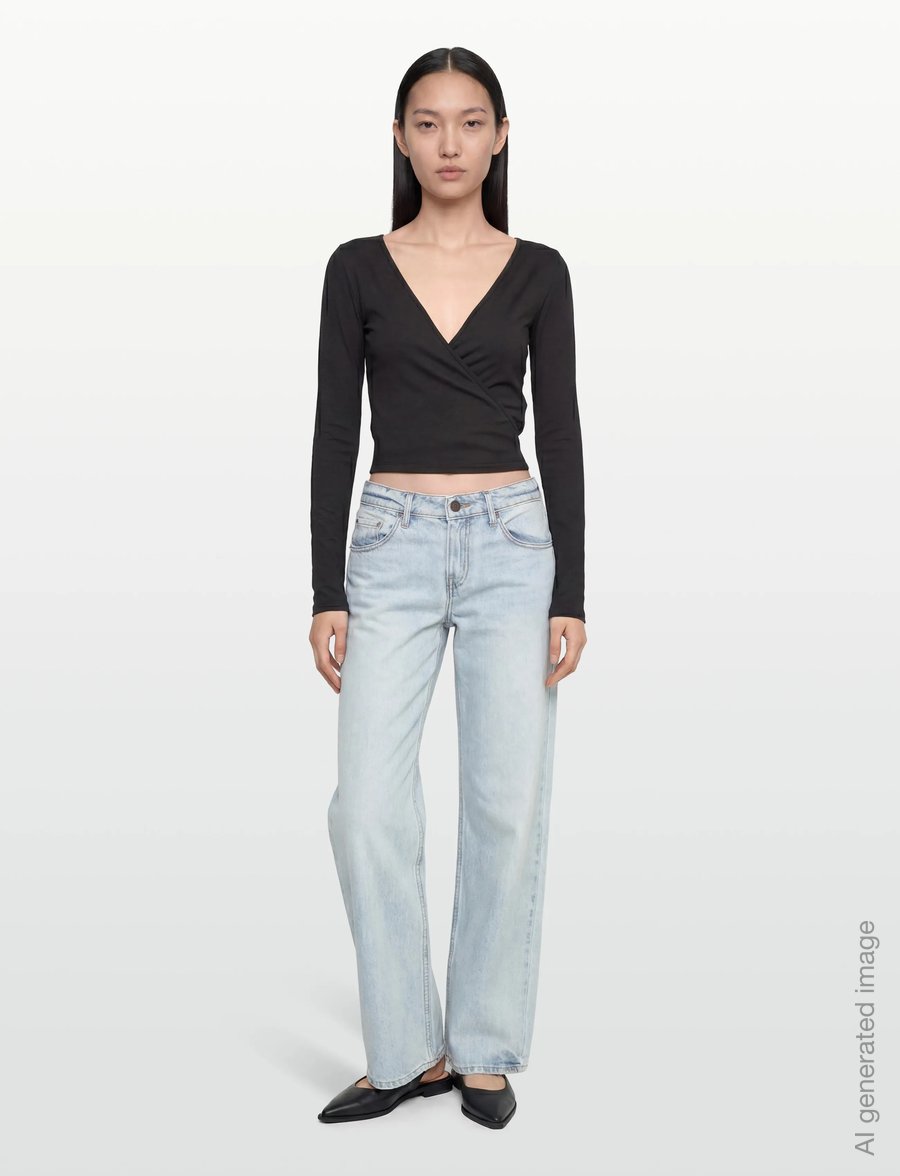 Gina Tricot - Soft wrap yoga cardigan - pikkade varrukatega topid - black (9000) - 0